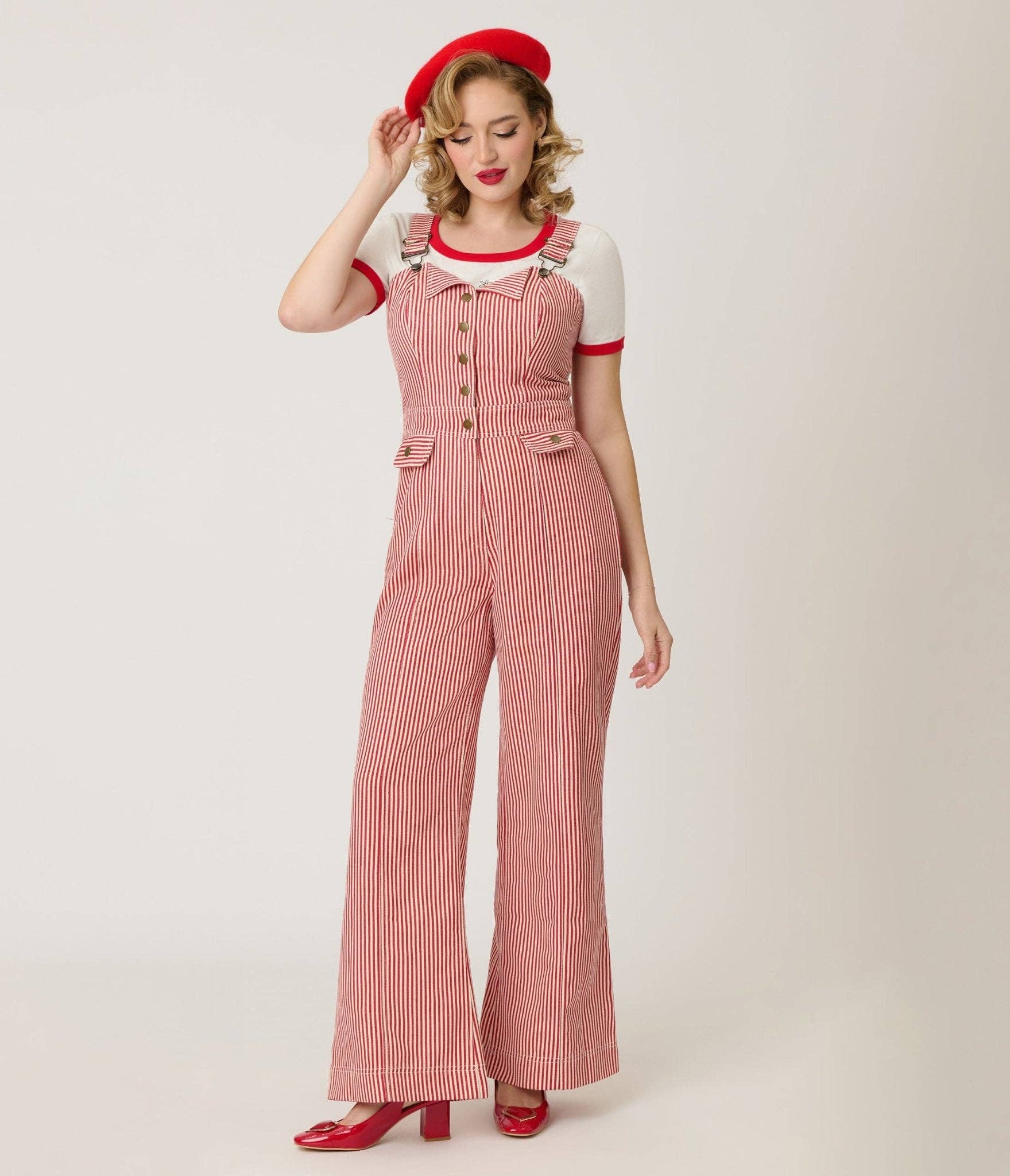 Red & White Overalls, photo 3 of 5