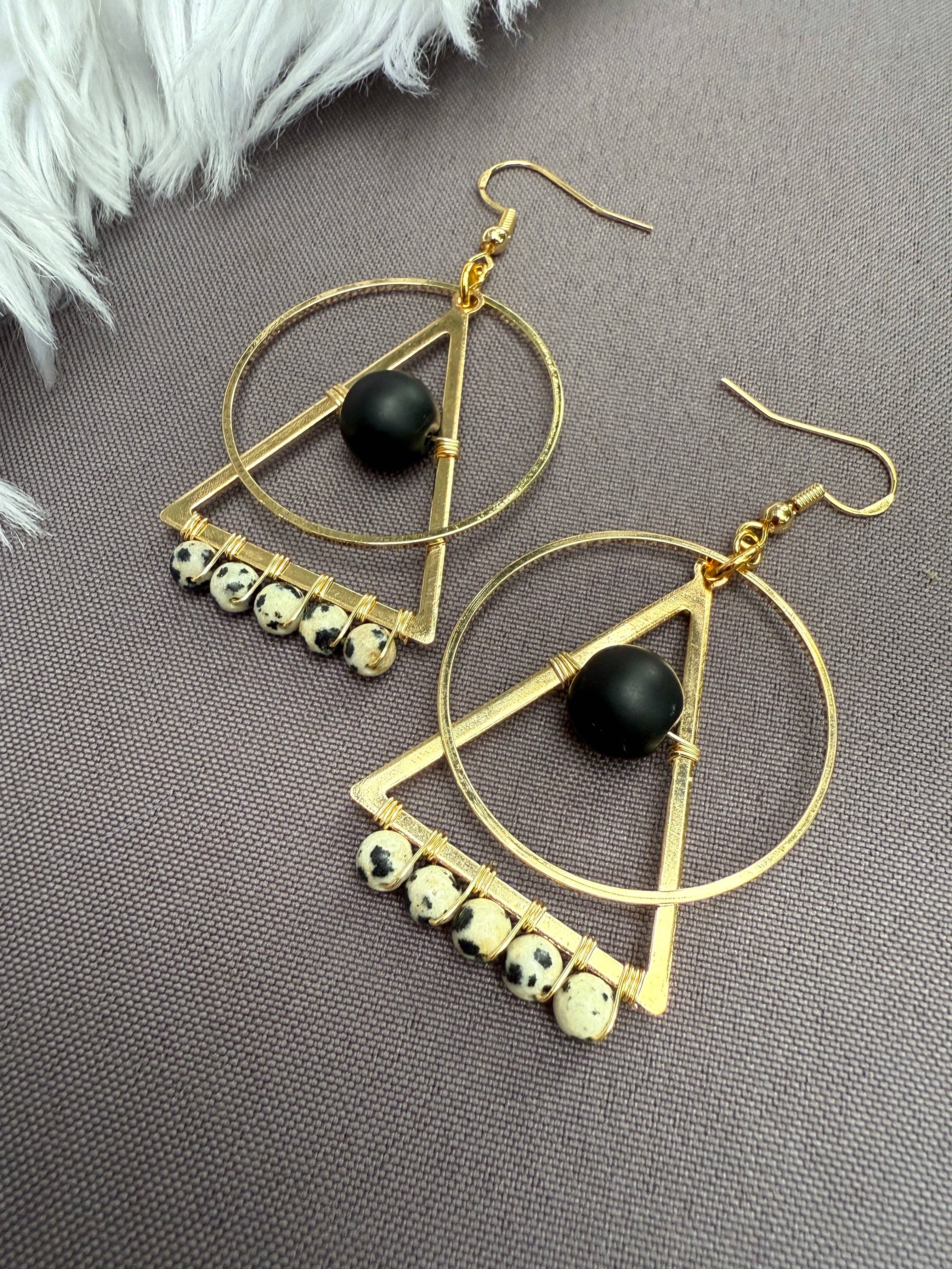 The Paige Earring - Black Onyx, photo 6 of 7