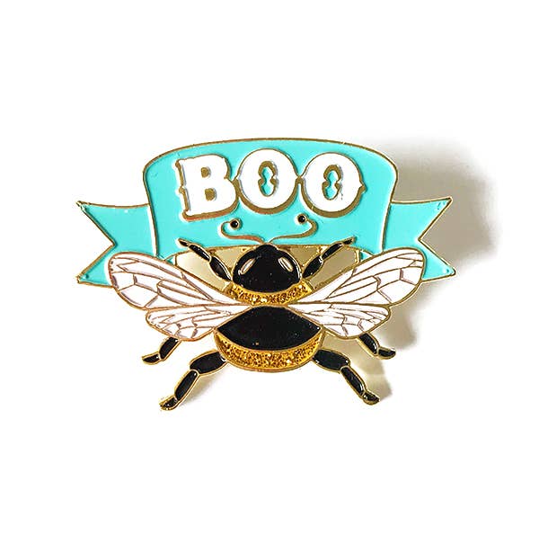 Boo Bee Enamel Pin, photo 1 of 4