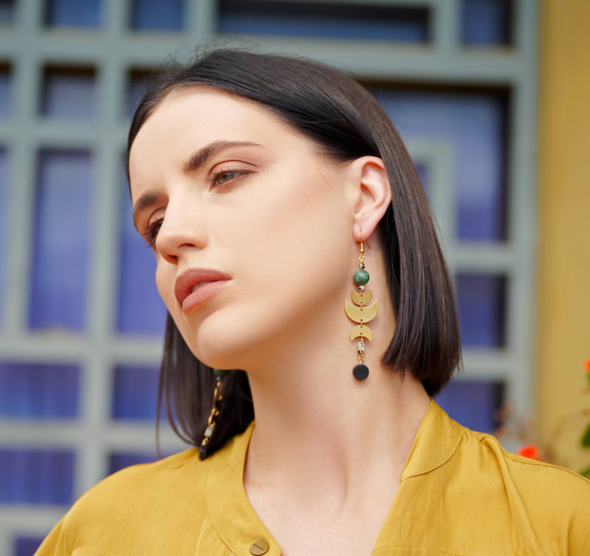 The Urbana Earring - Turquoise, photo 8 of 8