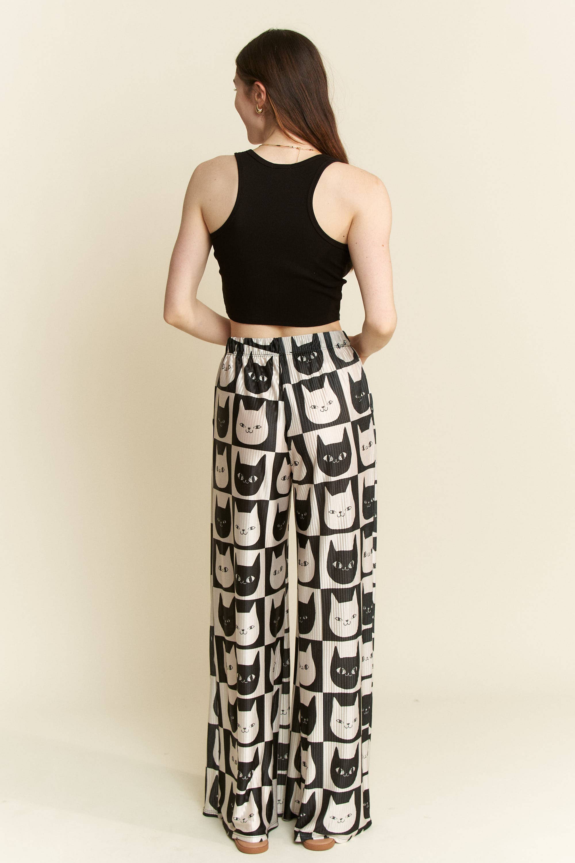 MID RISE STRAIGHT LEG SATIN PANTS, photo 4 of 8