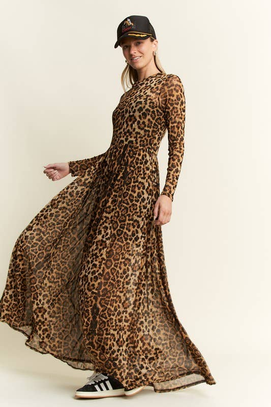 LEOPARD PRINT MESH DRESS, photo 4 of 8