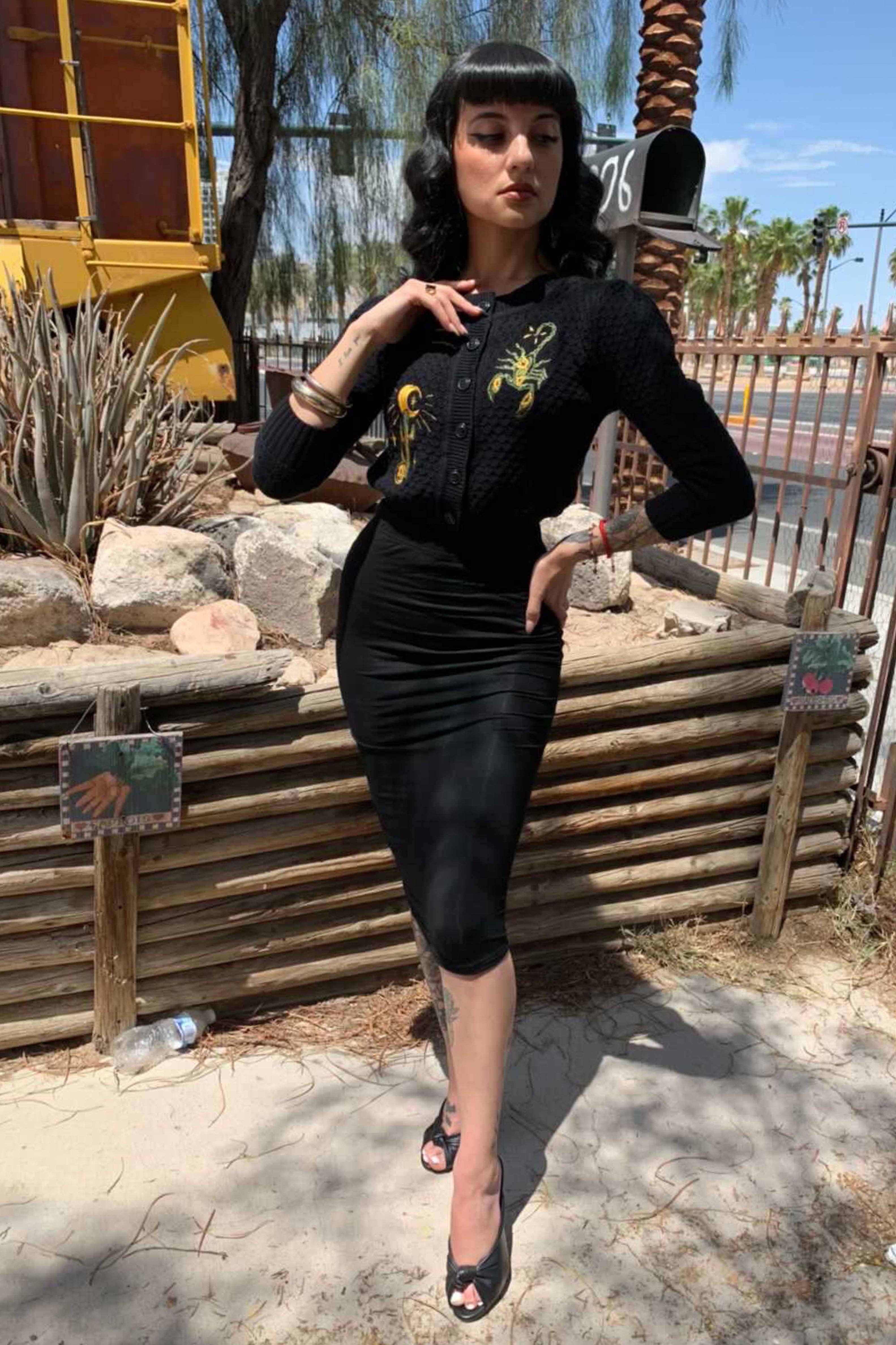 The Scorpion Cardigan in Blk, photo 3 of 6
