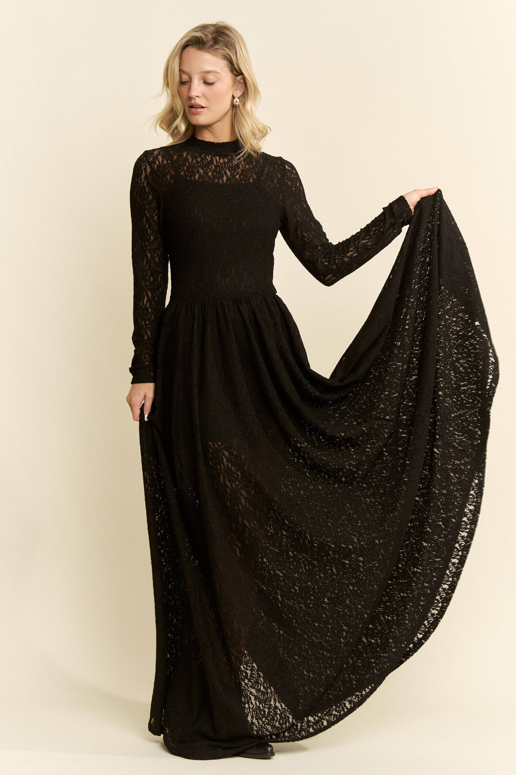 LACE MAXI DRESS, photo 1 of 8