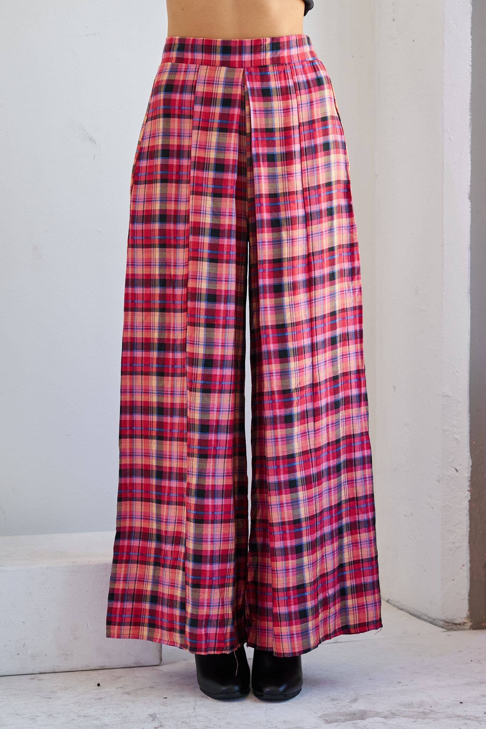 PLAID WIDE LEG PANTS, photo 4 of 4