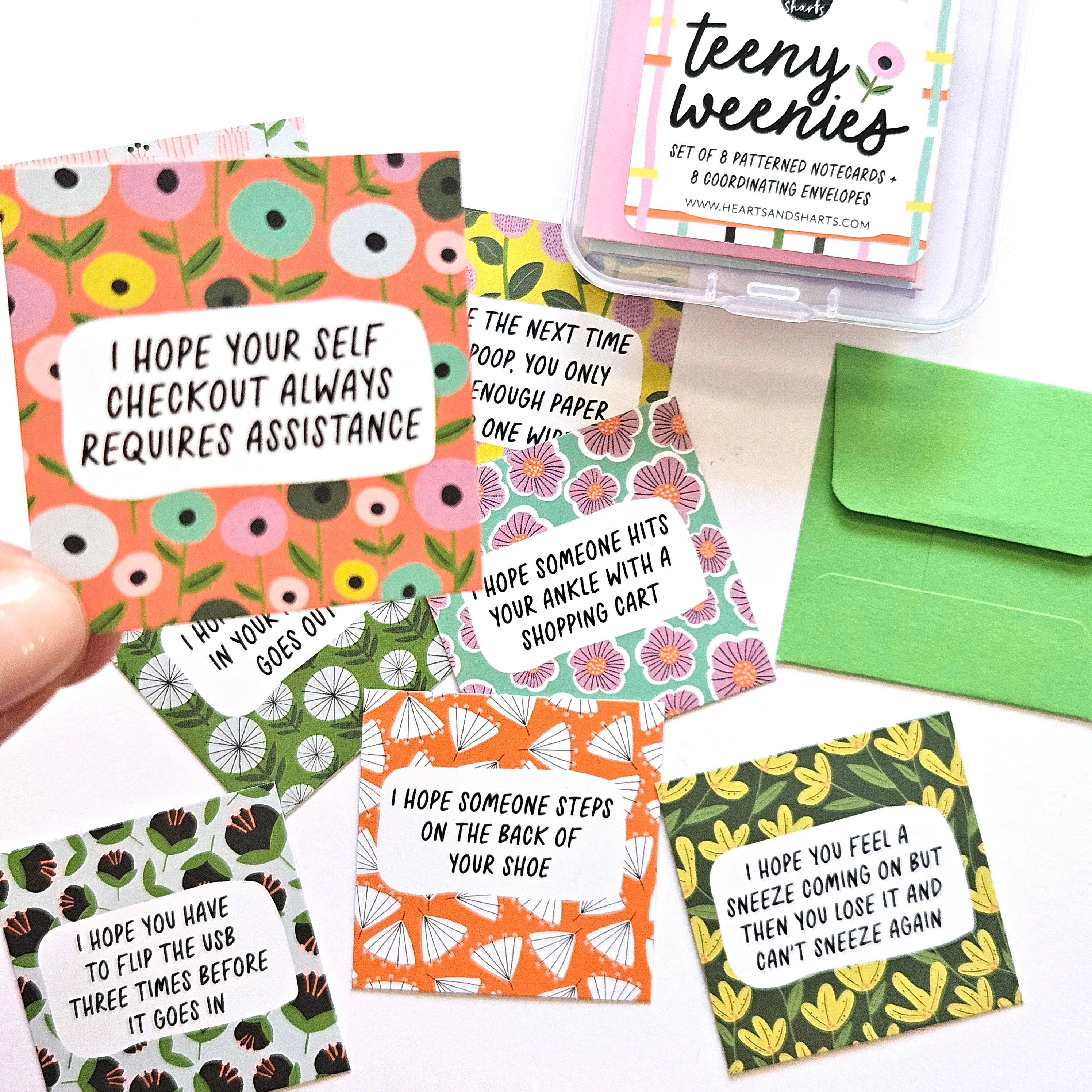 HAVE THE DAY YOU DESERVE - SET 2 - TEENY WEENIES - 8 SMALL NOTECARDS +, photo 5 of 6