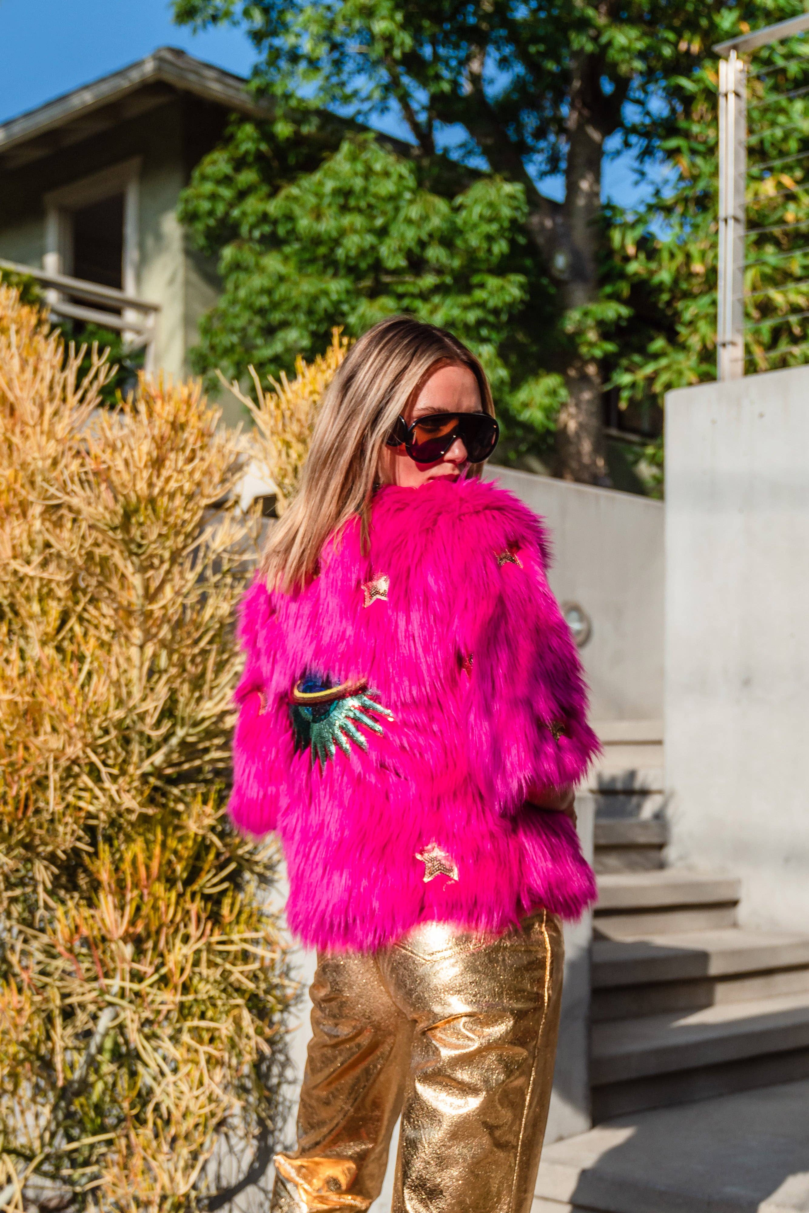 Planet Pink Faux Fur, photo 4 of 8