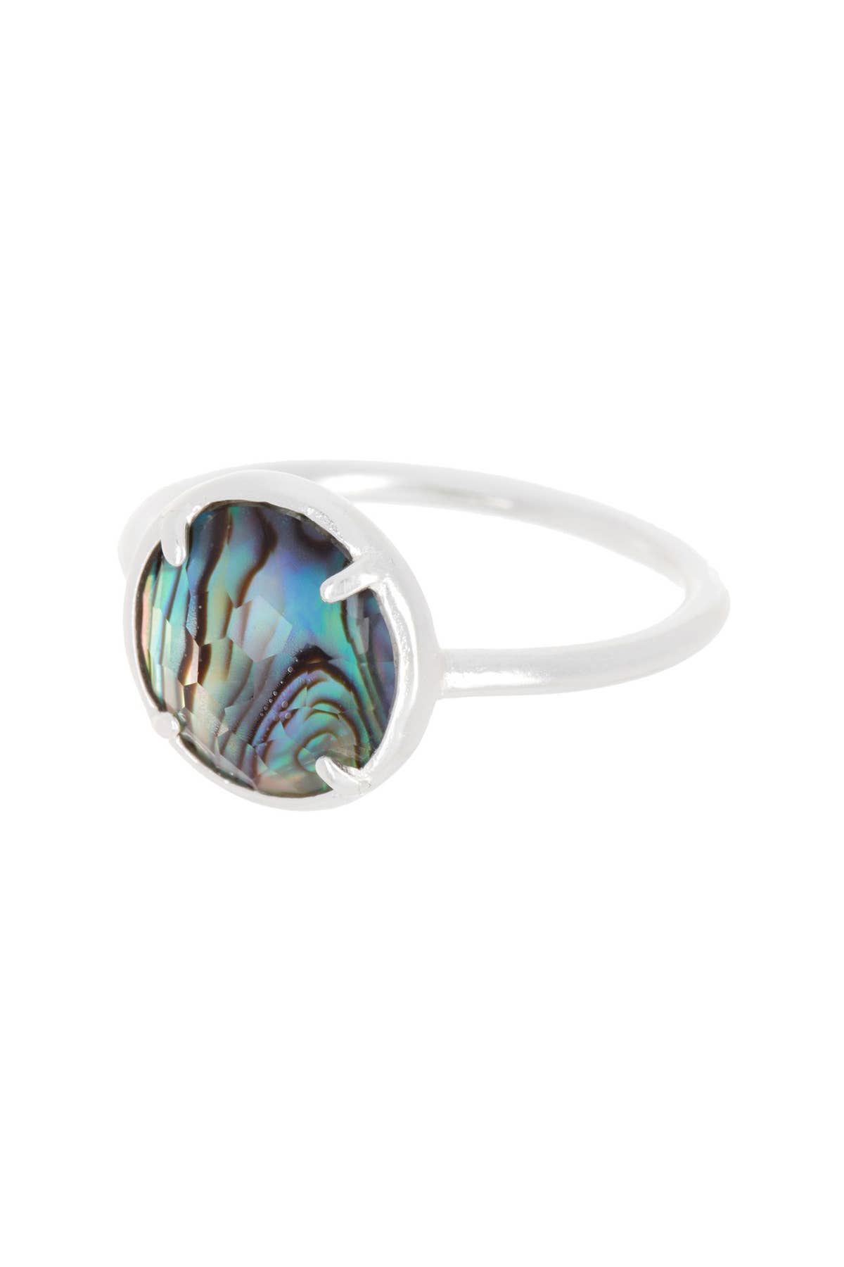 Abalone Quartz Doublet Ring - s8, photo 2 of 3