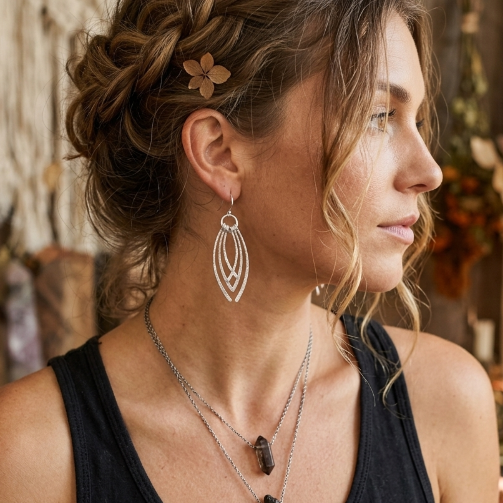 Marquise Dangles | Stainless Steel, photo 2 of 2