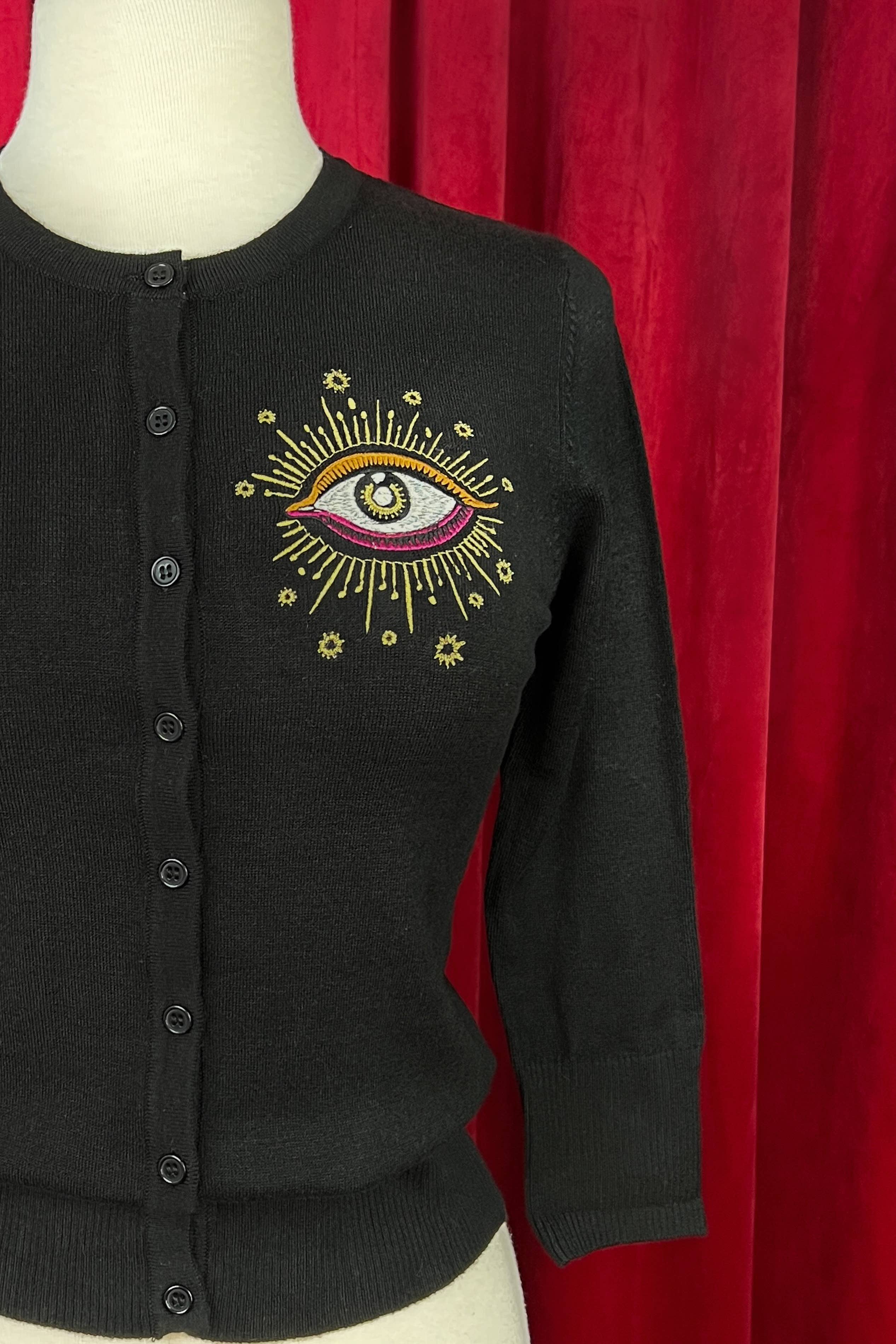 Third Eye Cardigan-Black, photo 4 of 7