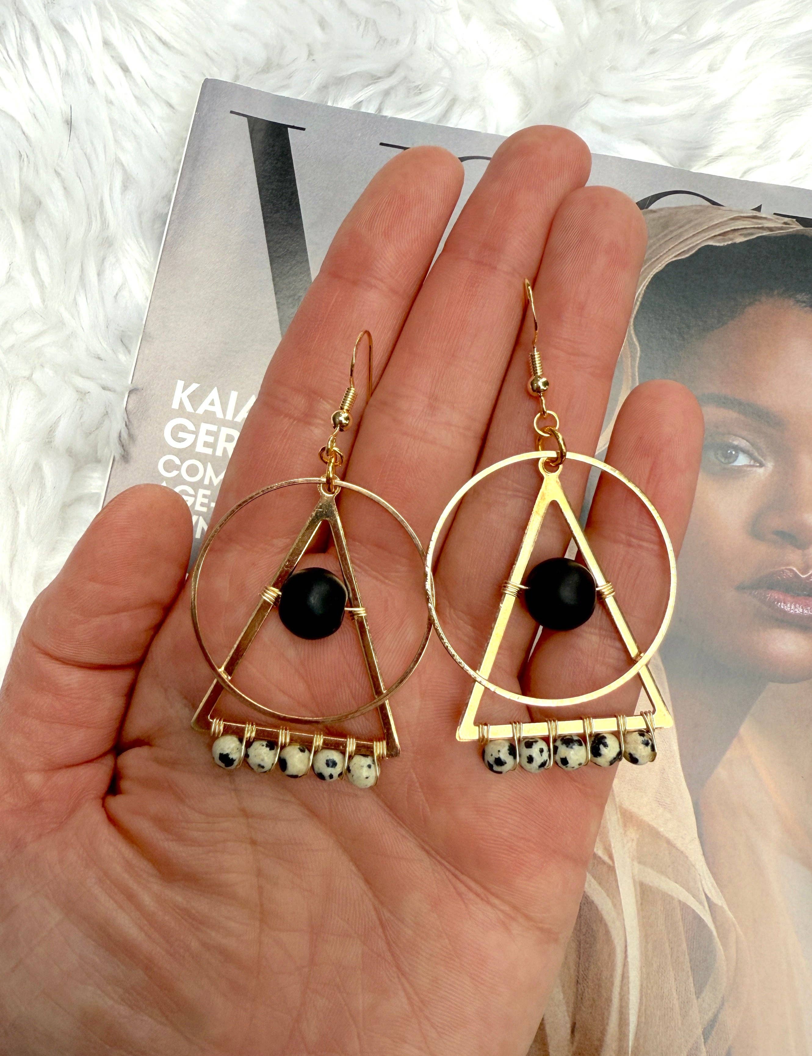 The Paige Earring - Black Onyx, photo 2 of 7