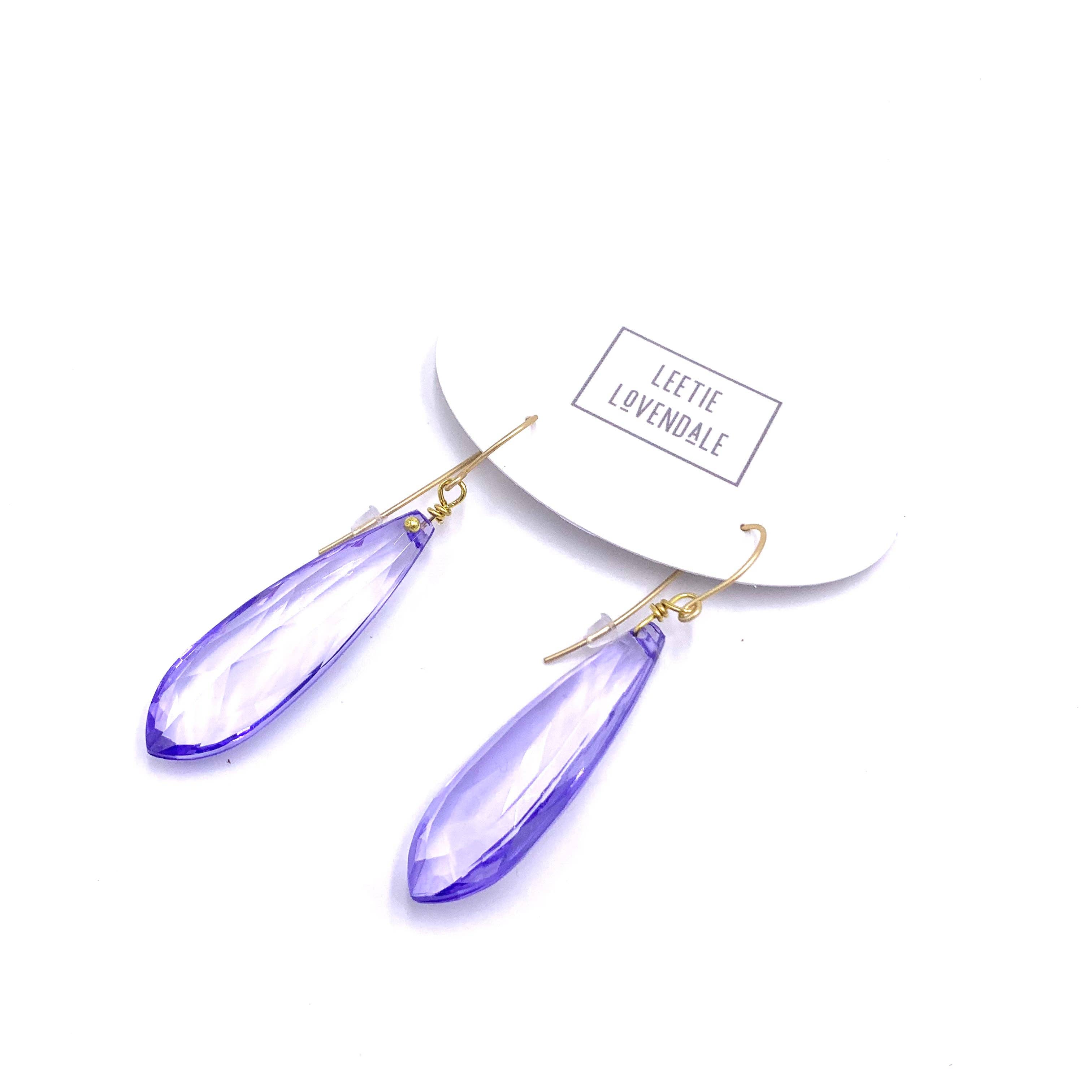 Periwinkle Briolette TearDrop Earrings, photo 3 of 4