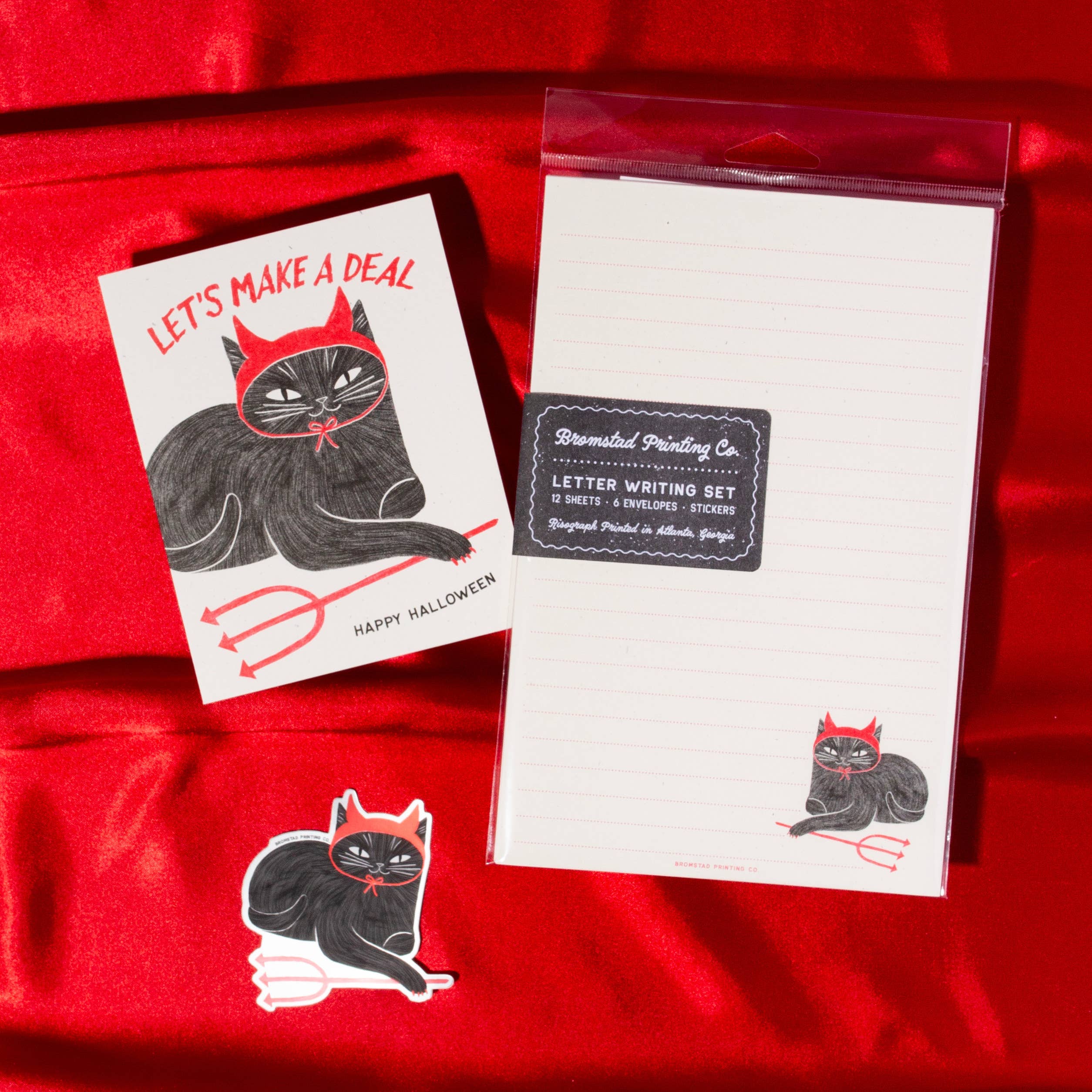 Devil Cat - Risograph Card, photo 5 of 5