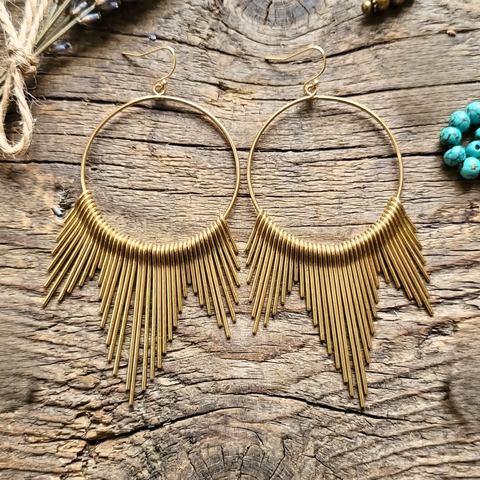Sunburst Fringe Hoop, photo 1 of 2