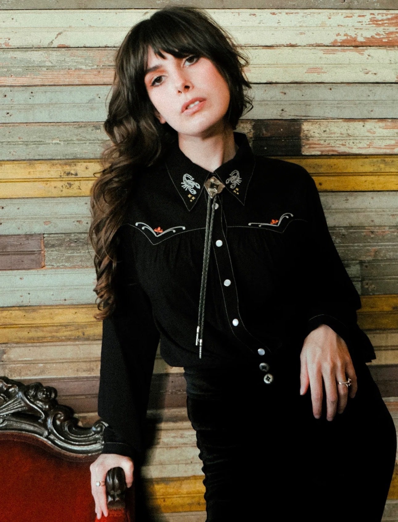 Black Desperado Pearl Snap Shirt, photo 7 of 8