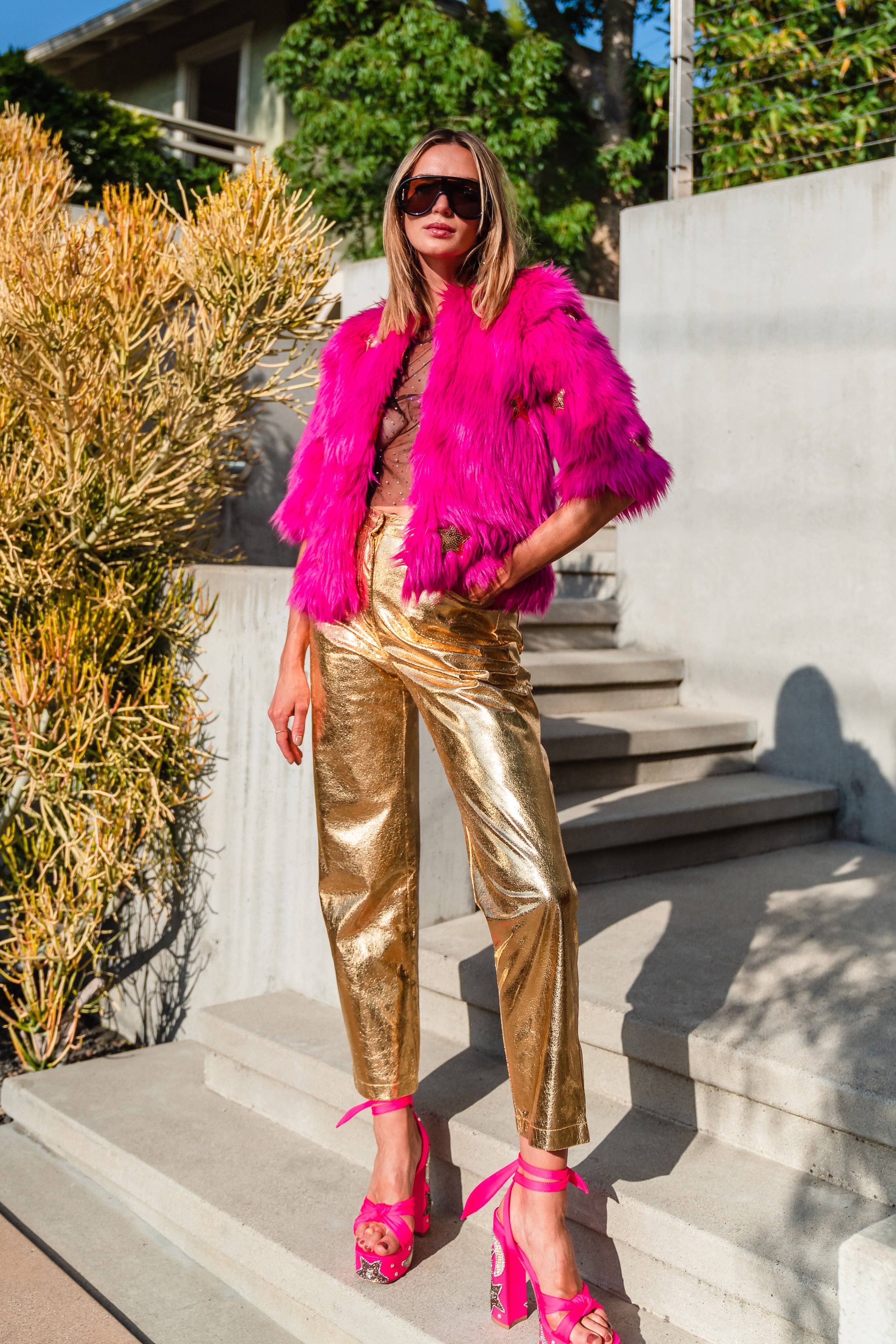 Planet Pink Faux Fur, photo 2 of 8