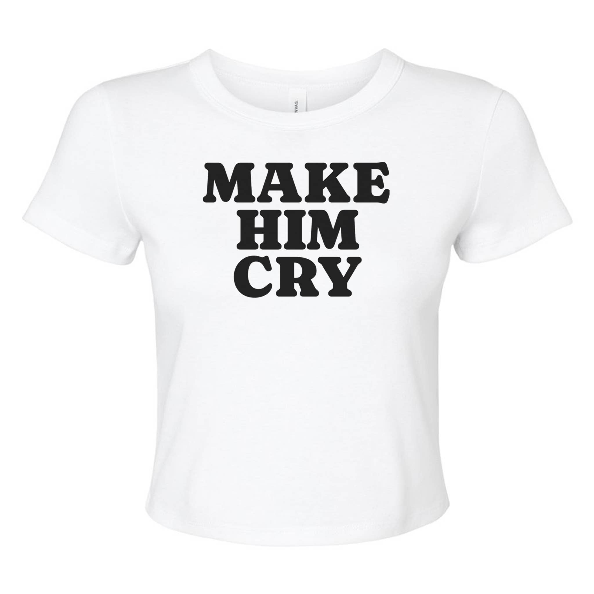 Make Him Cry Micro Tee in light Blue, photo 2 of 4