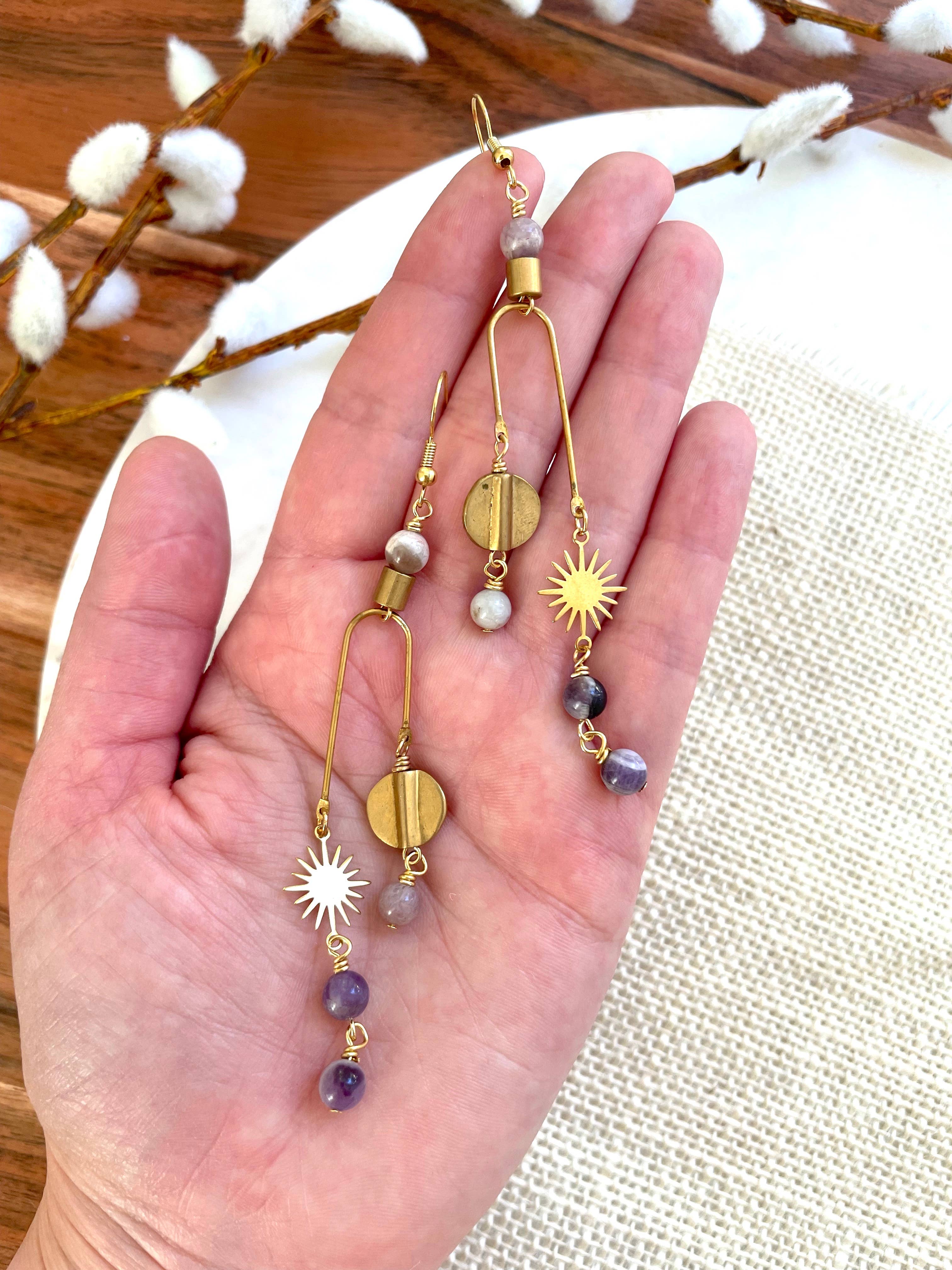 The Pisces Earring - Amethyst, photo 4 of 8