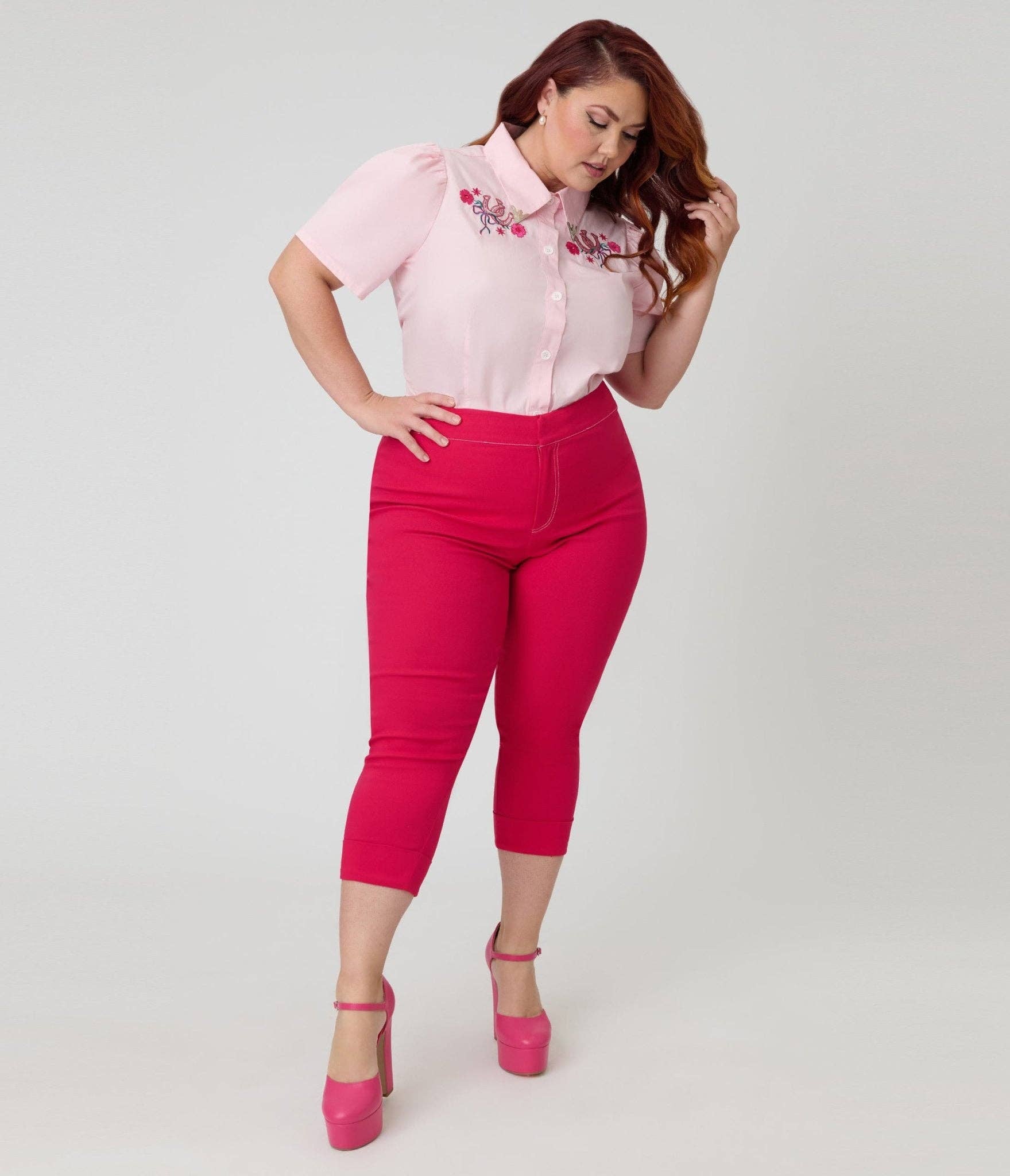Pink Star Capris - Sizes 16-22, photo 1 of 4