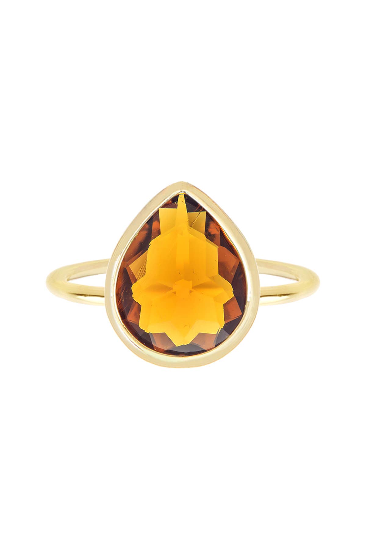 Amber Crystal Pear Ring, photo 1 of 3