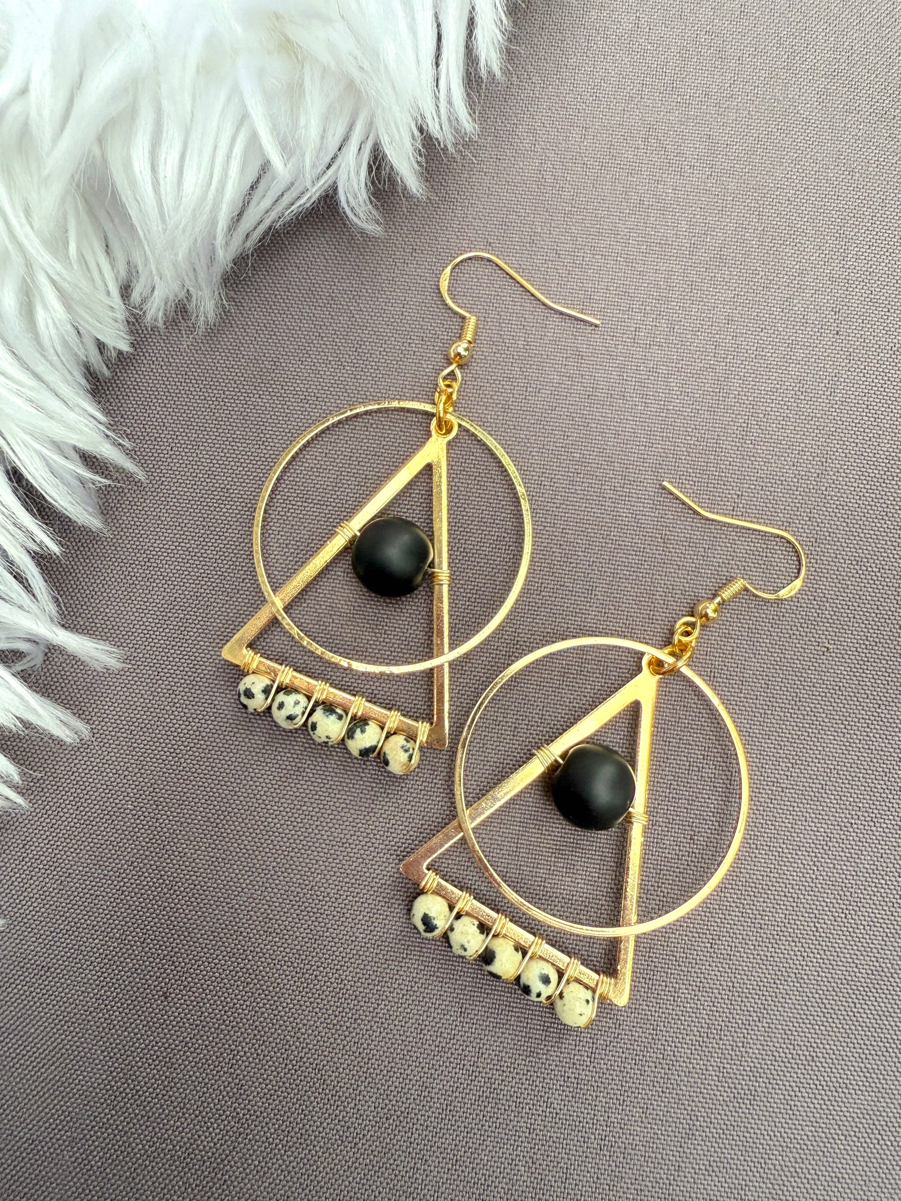 The Paige Earring - Black Onyx, photo 4 of 7