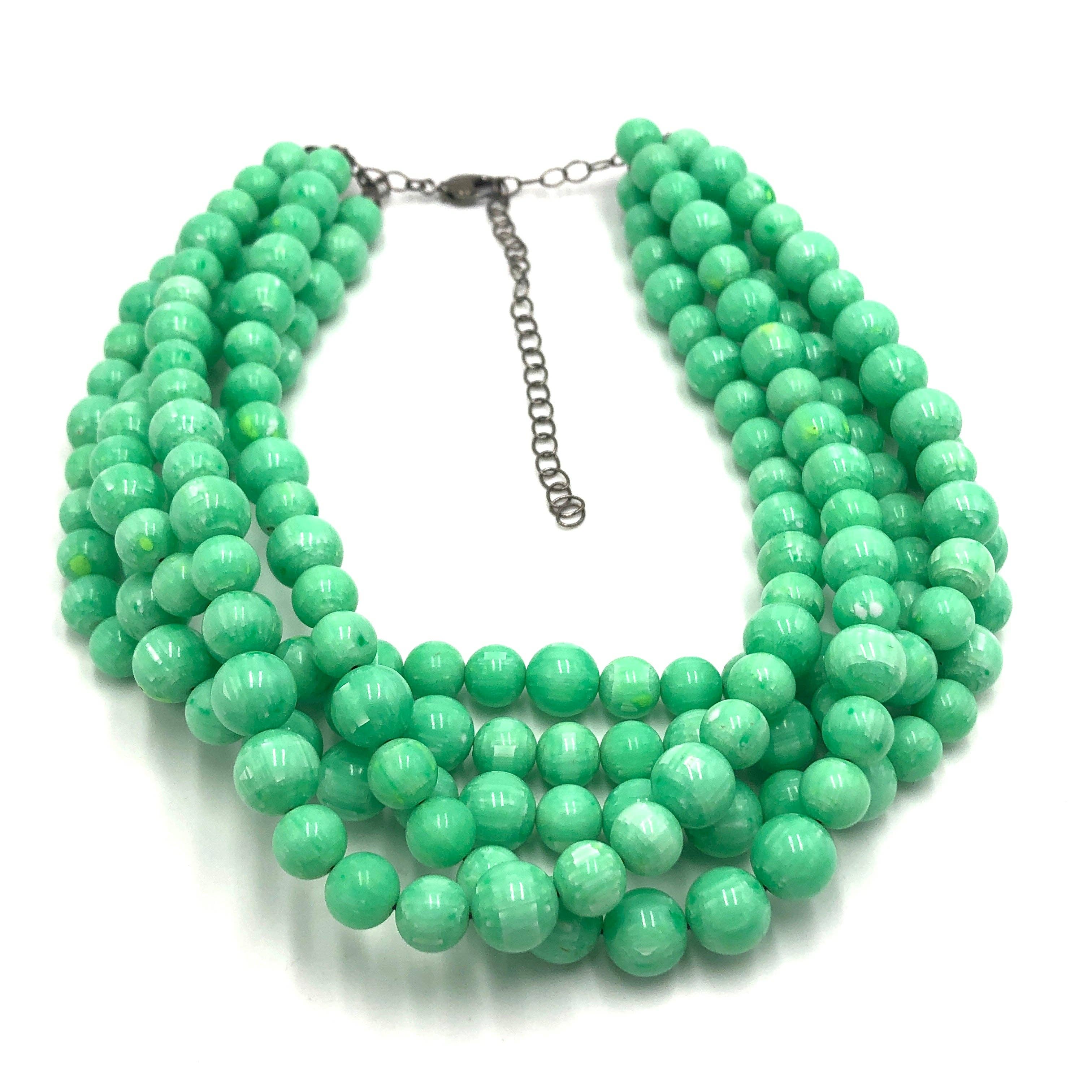 Acid Green Marbled Necklace, photo 1 of 7