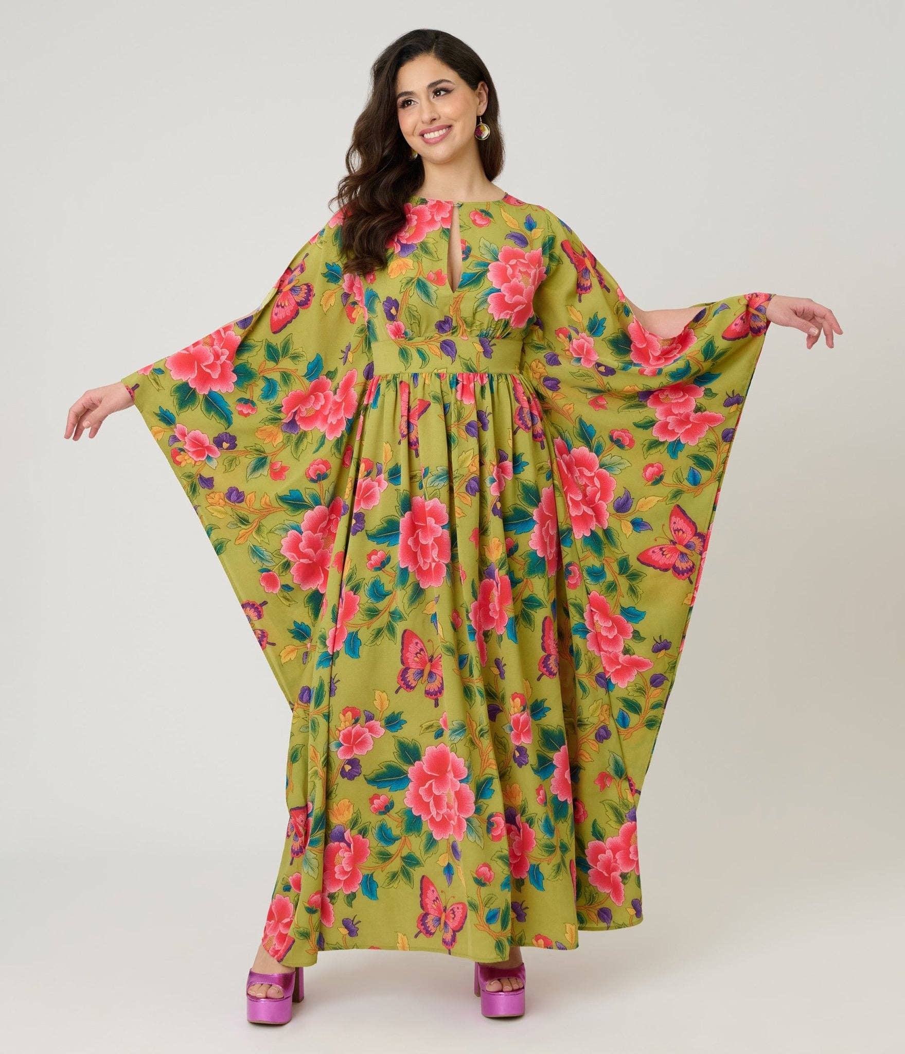 Butterfly Floral Caftan, photo 4 of 5