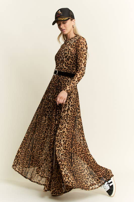 LEOPARD PRINT MESH DRESS, photo 7 of 8