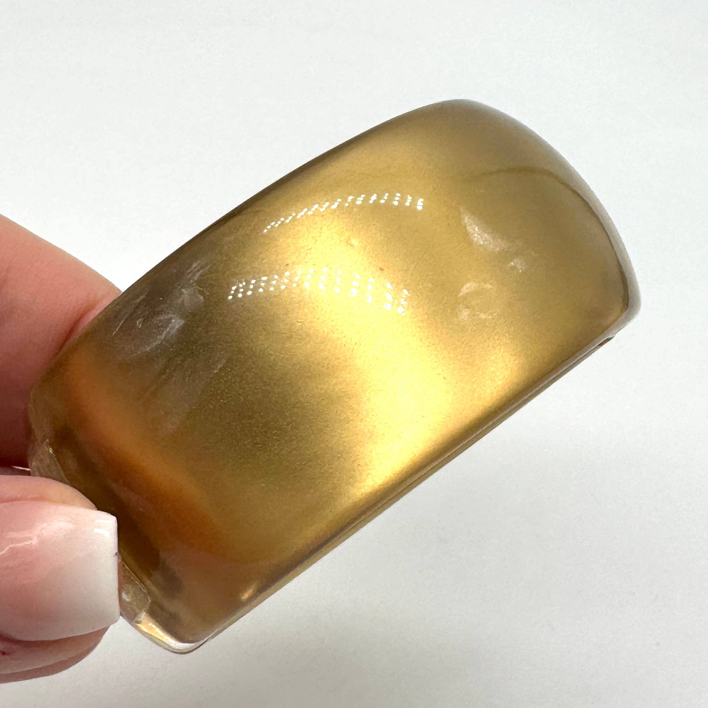 Golden Lining – Vintage Lucite Clamper Bracelet, photo 4 of 6
