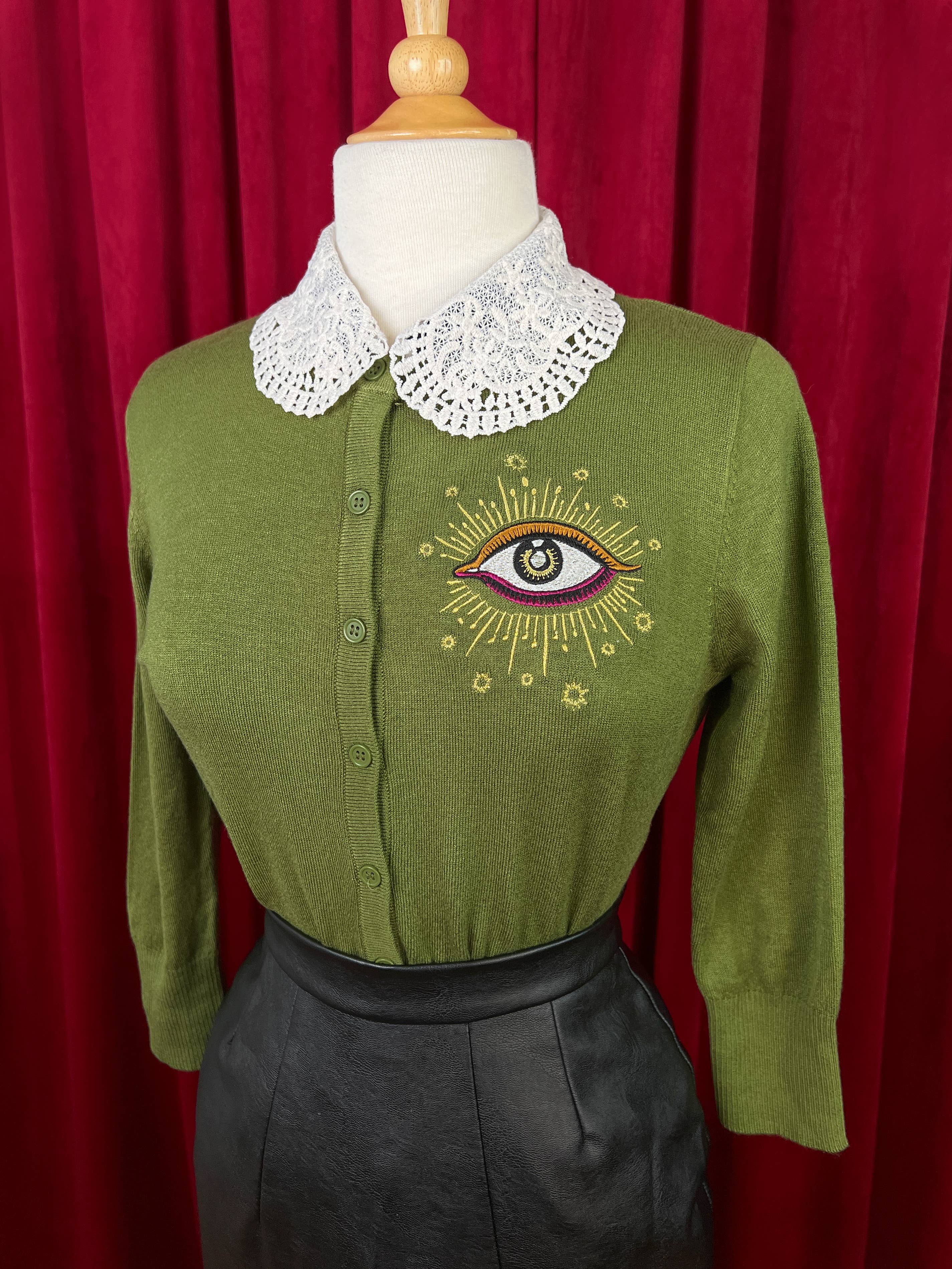 Third Eye Cardigan in Sage, photo 1 of 8