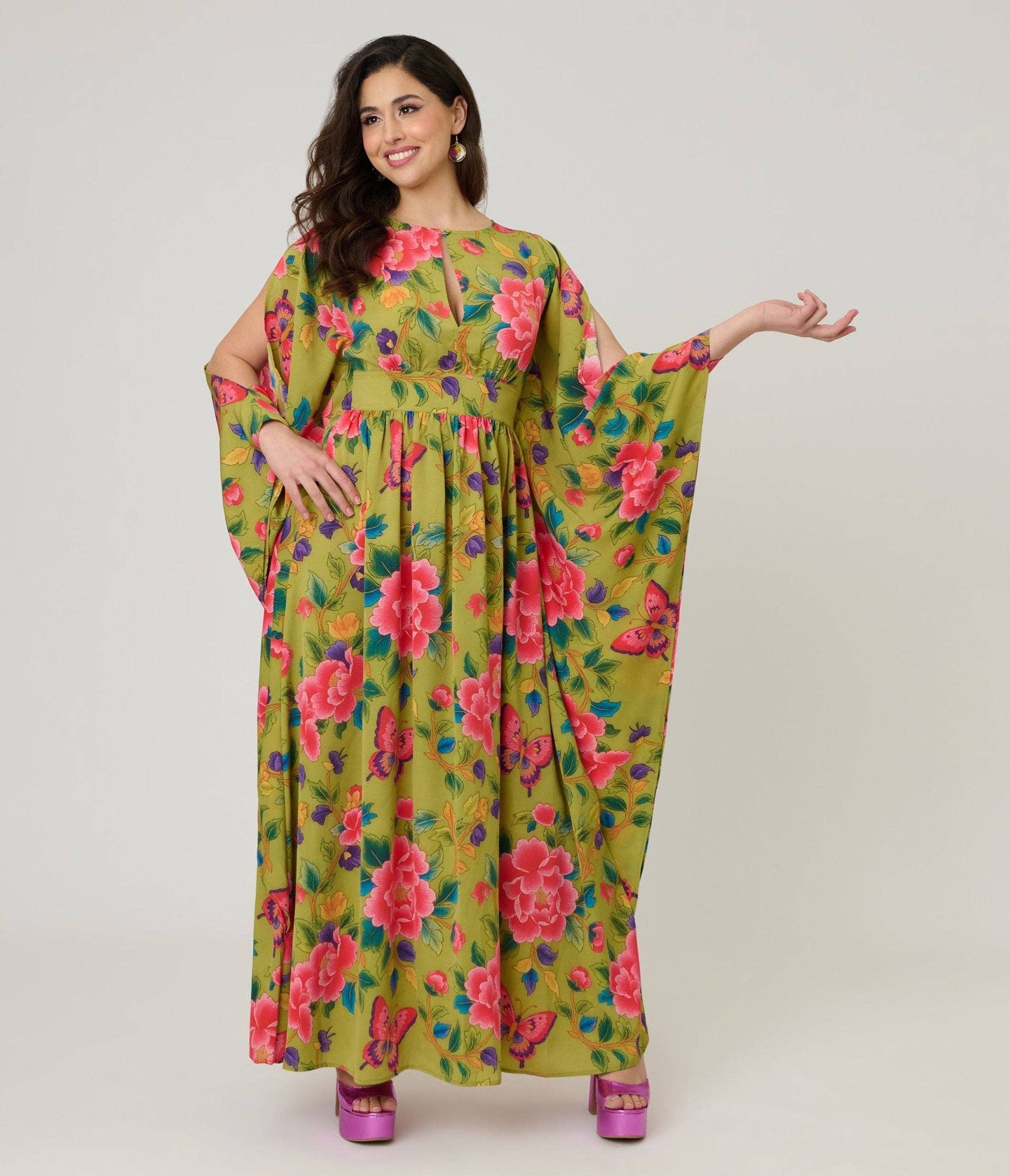 Butterfly Floral Caftan, photo 3 of 5