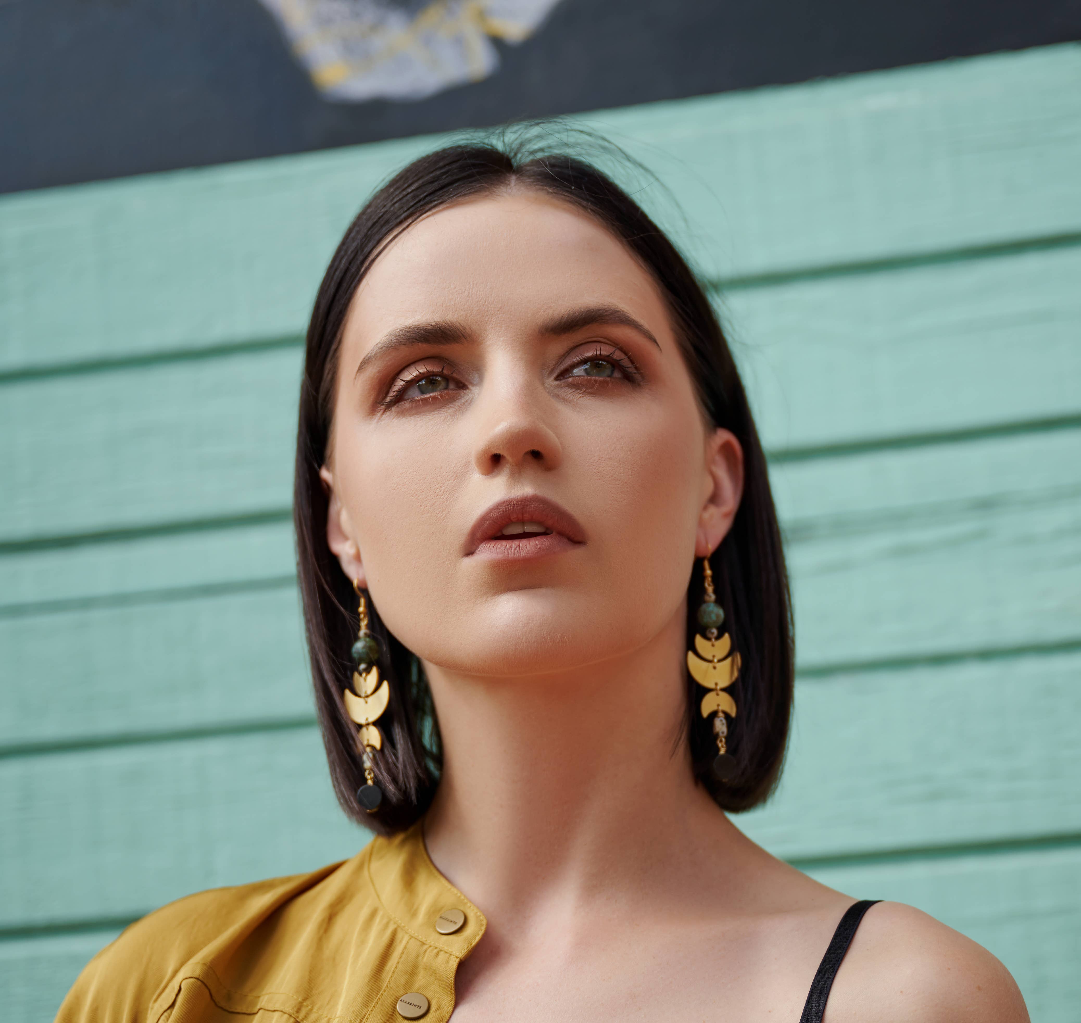 The Urbana Earring - Turquoise, photo 4 of 8