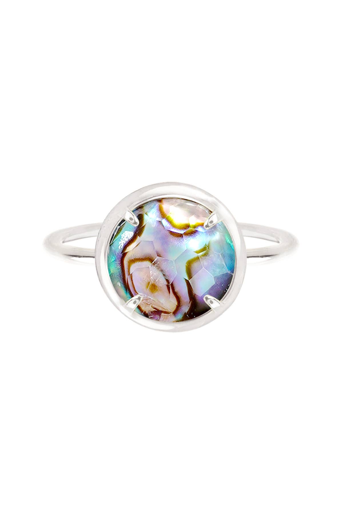 Abalone Quartz Doublet Ring - s8, photo 1 of 3