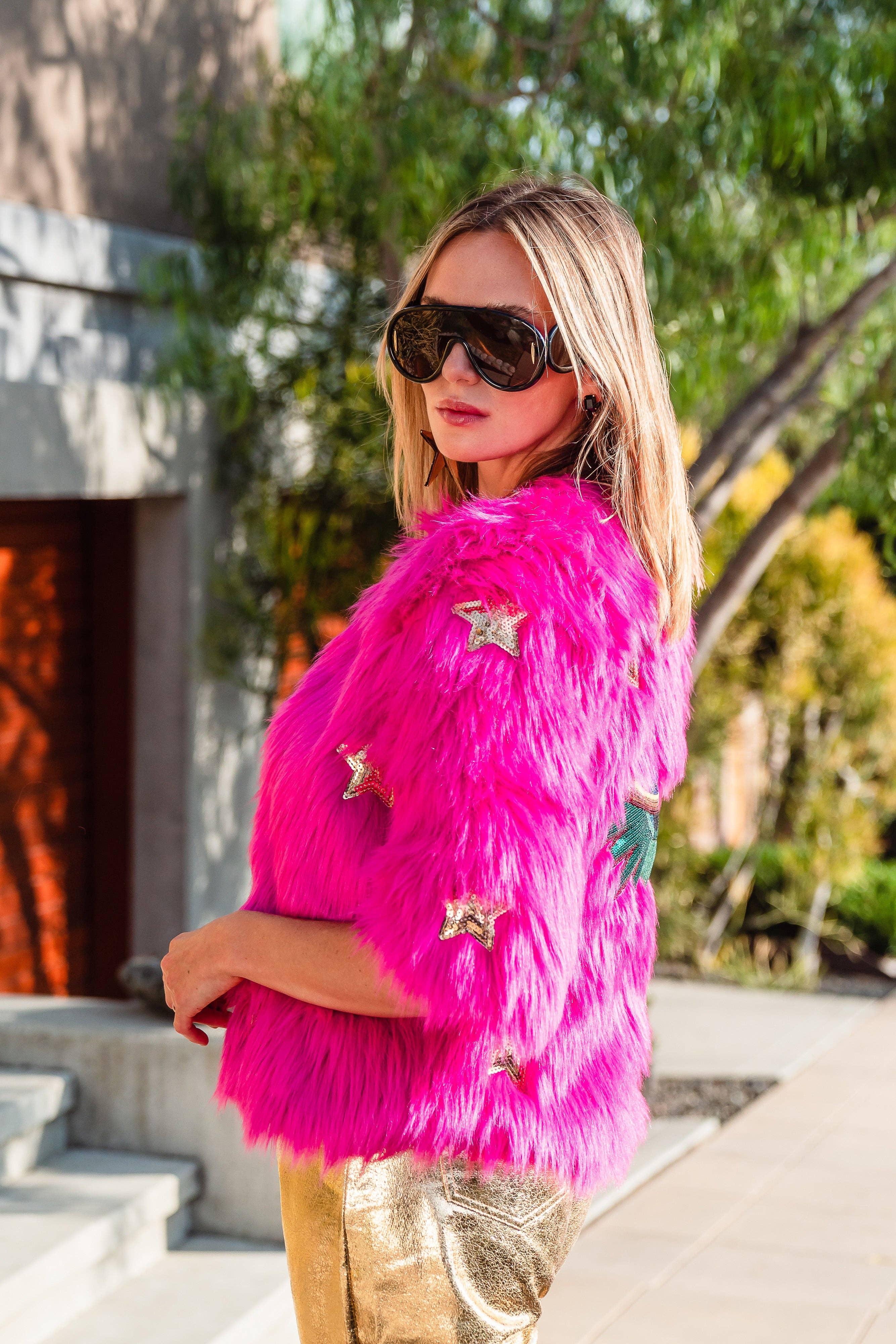 Planet Pink Faux Fur, photo 5 of 8