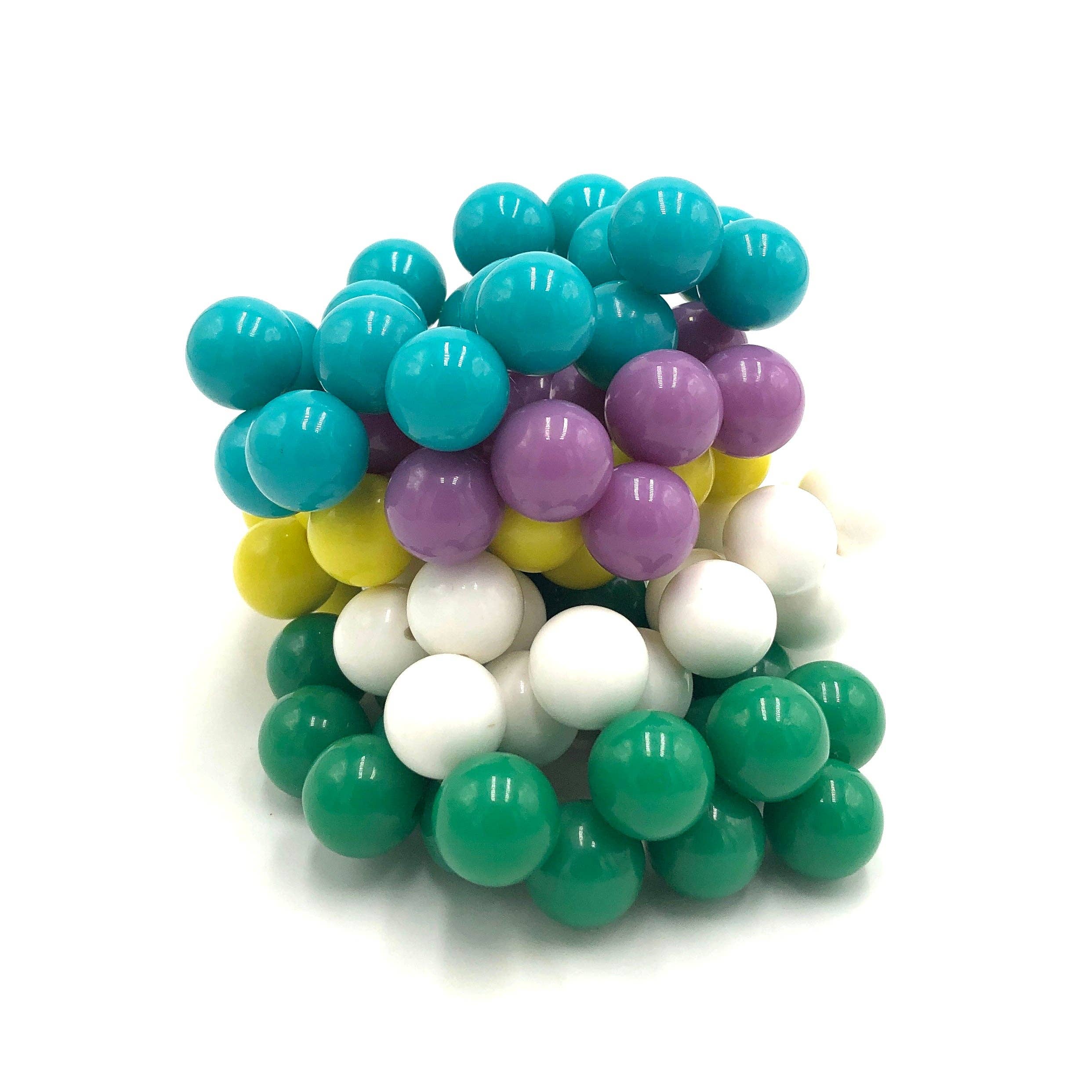 Chunky Button Stackable Stretch Bracelet Purple, photo 2 of 2