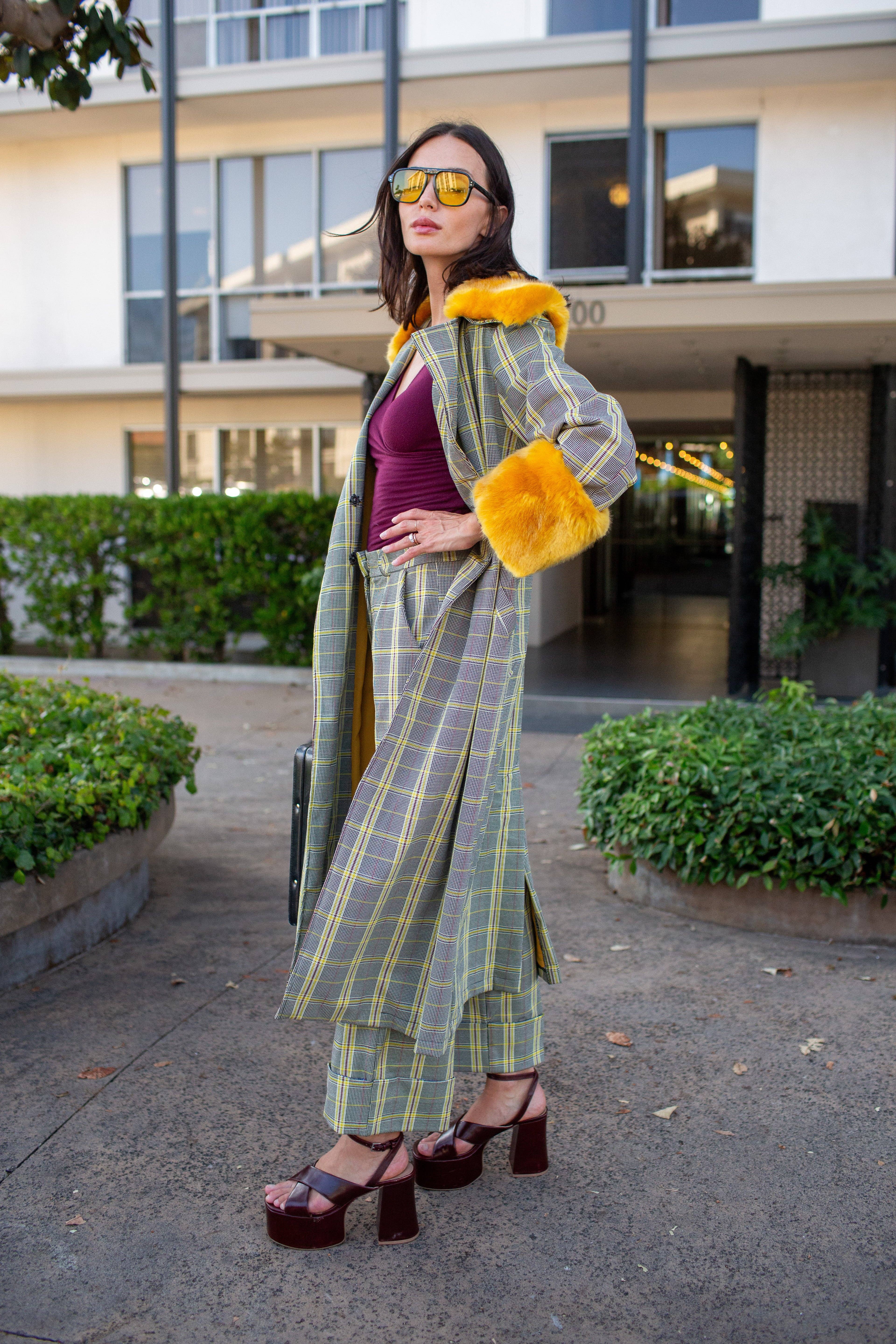 Eloise Coat In Marigold Glenn, photo 6 of 8