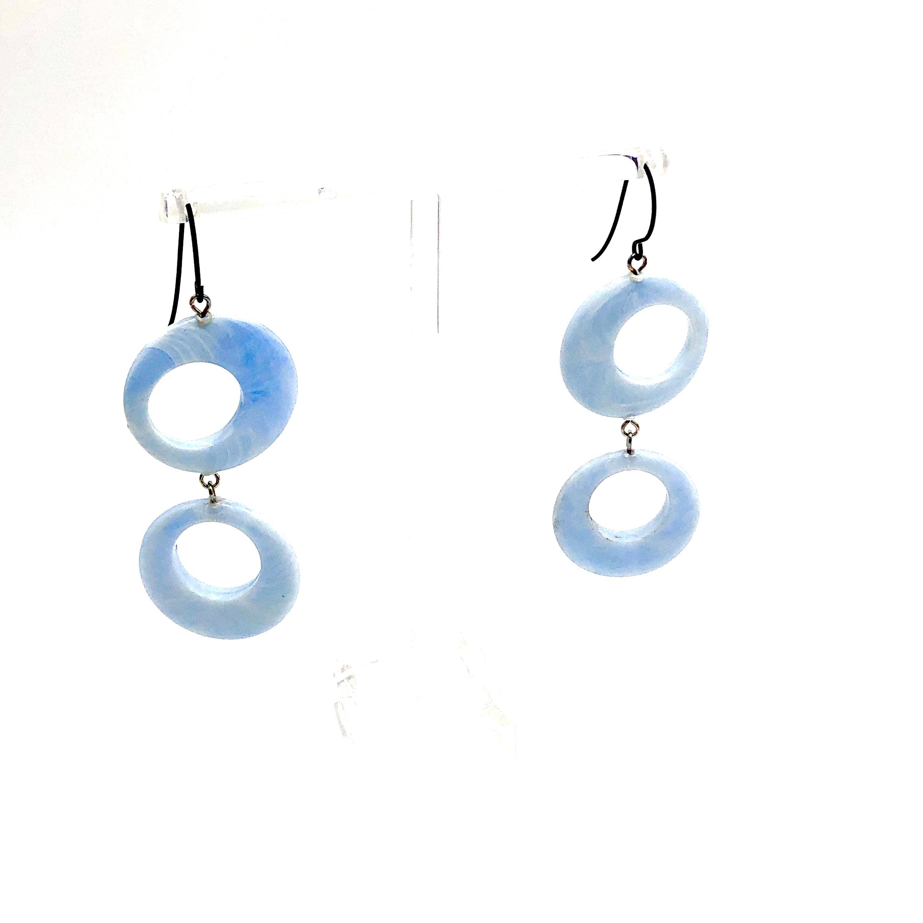 Frozen Blue Marcia Earrings, photo 4 of 5