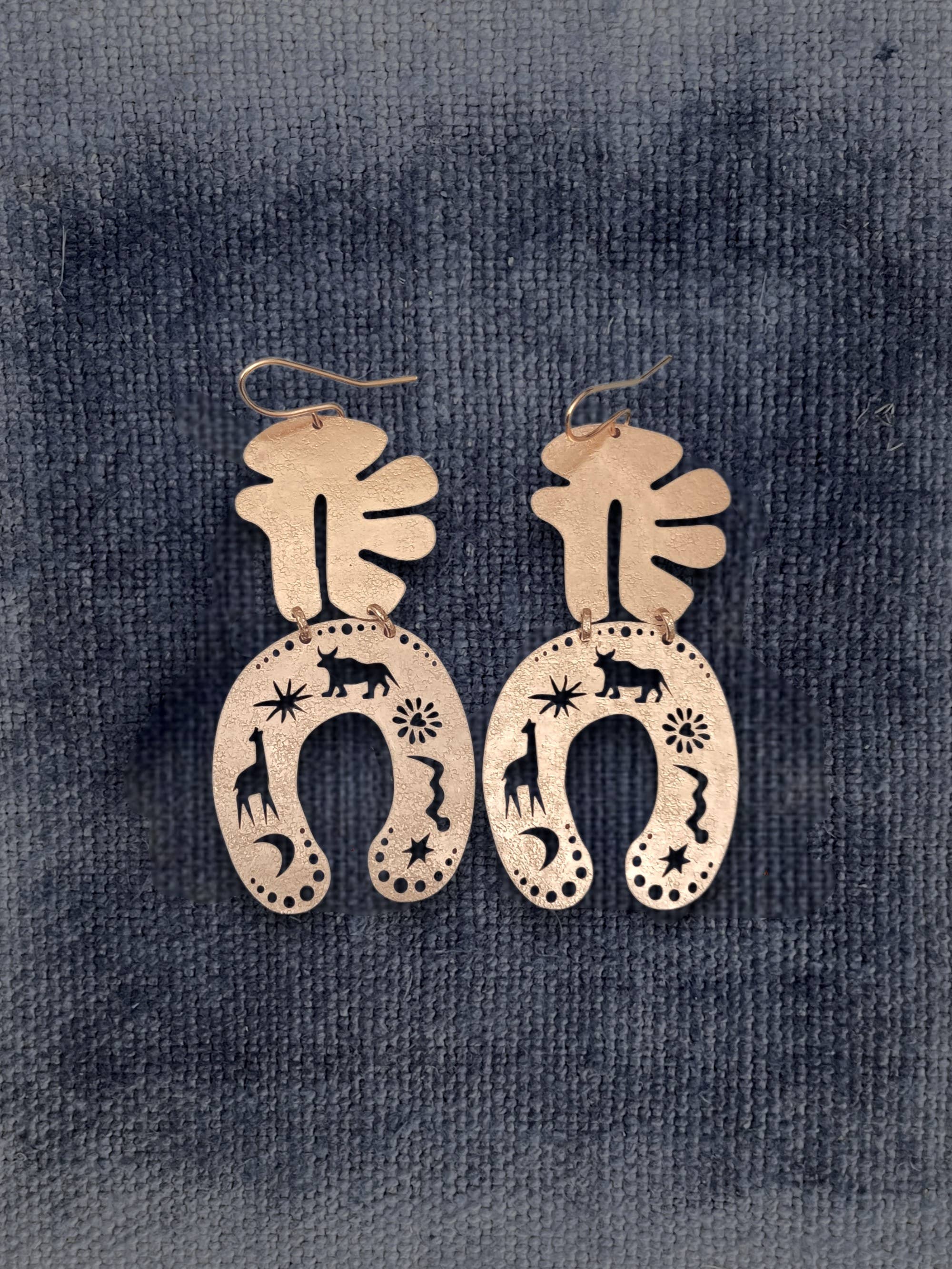 Brass Earrings, Animals, photo 1 of 2