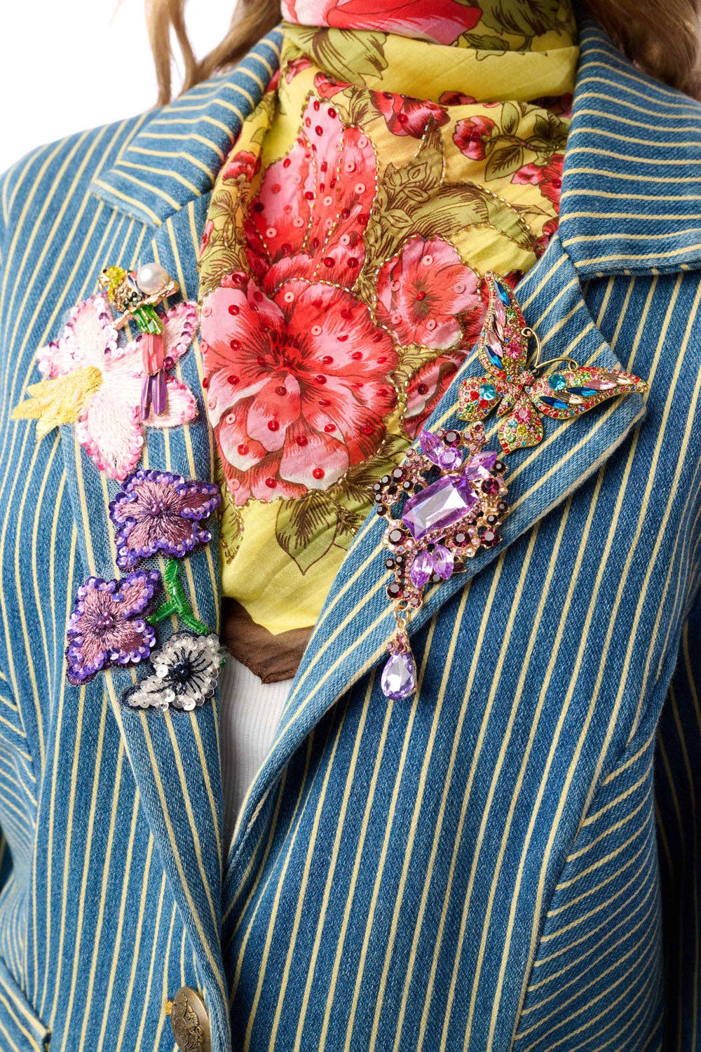 Stripe Denim Blazer, photo 4 of 8