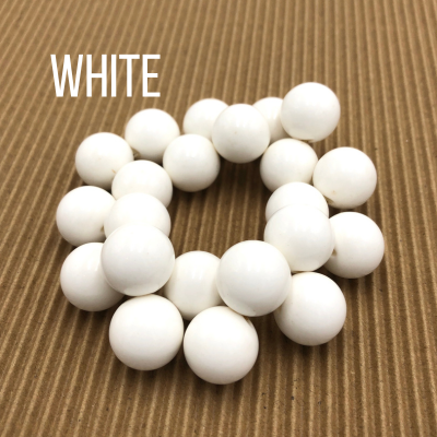 Chunky Button Stackable Stretch Bracelet White, photo 2 of 2