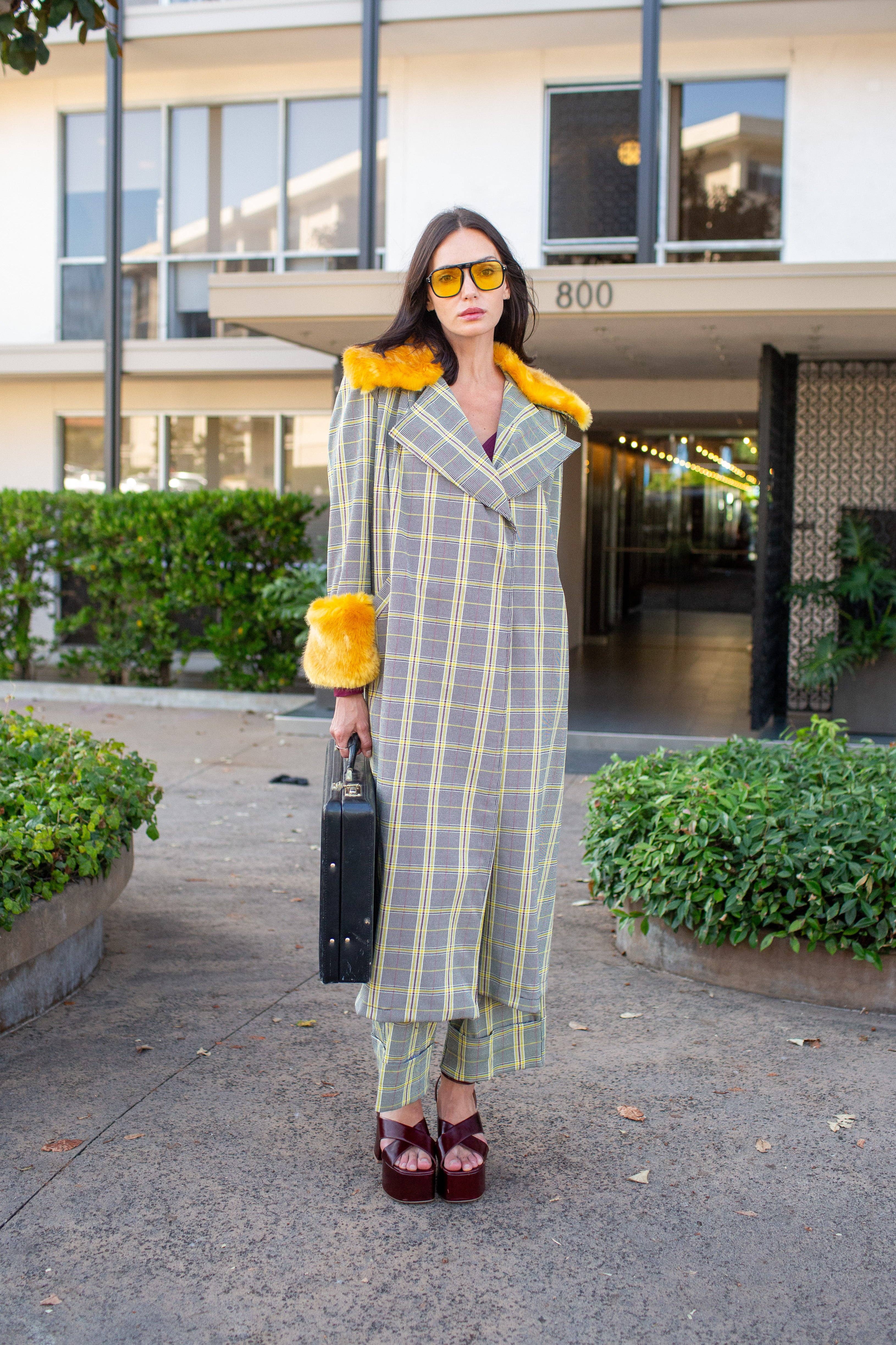 Eloise Coat In Marigold Glenn, photo 2 of 8