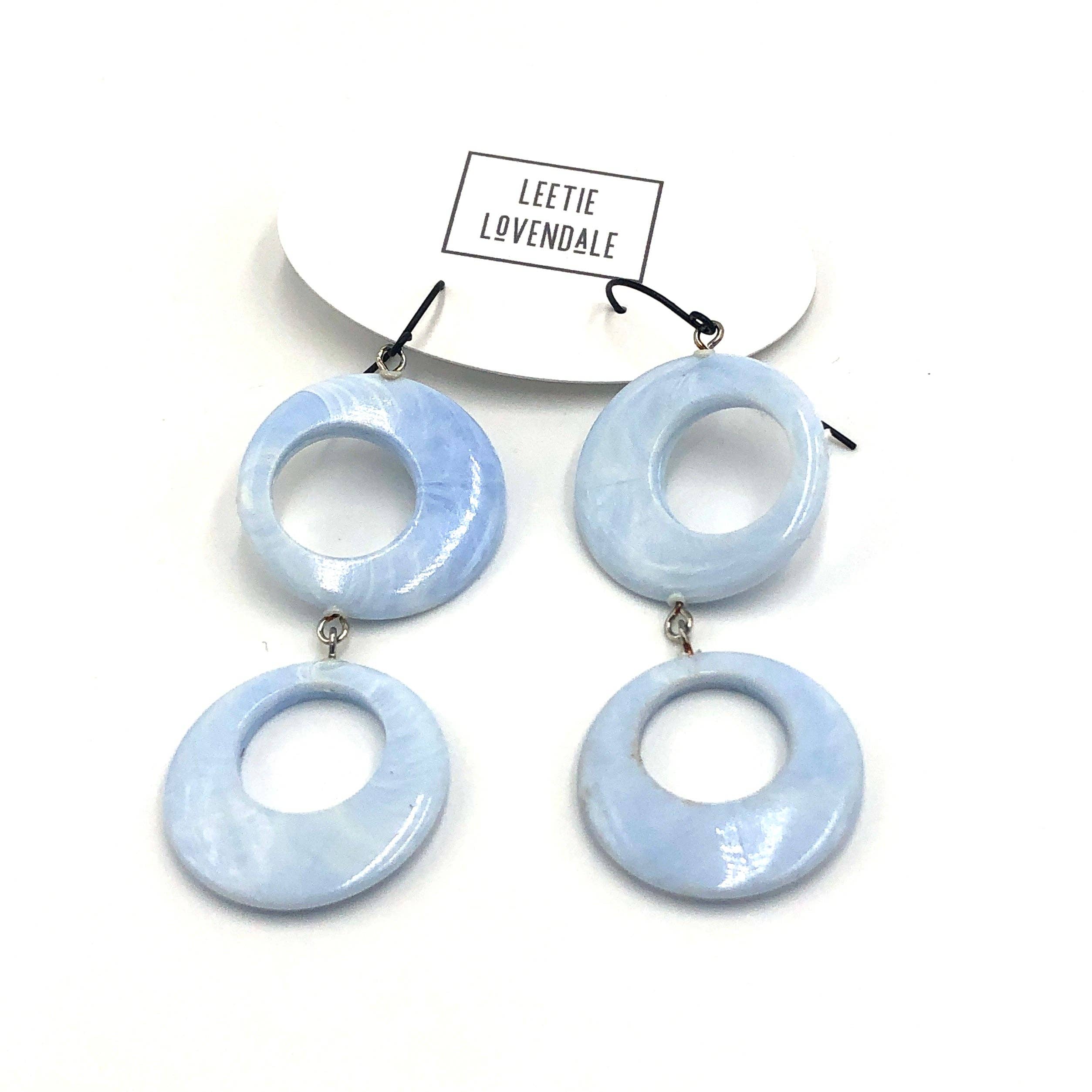 Frozen Blue Marcia Earrings, photo 2 of 5