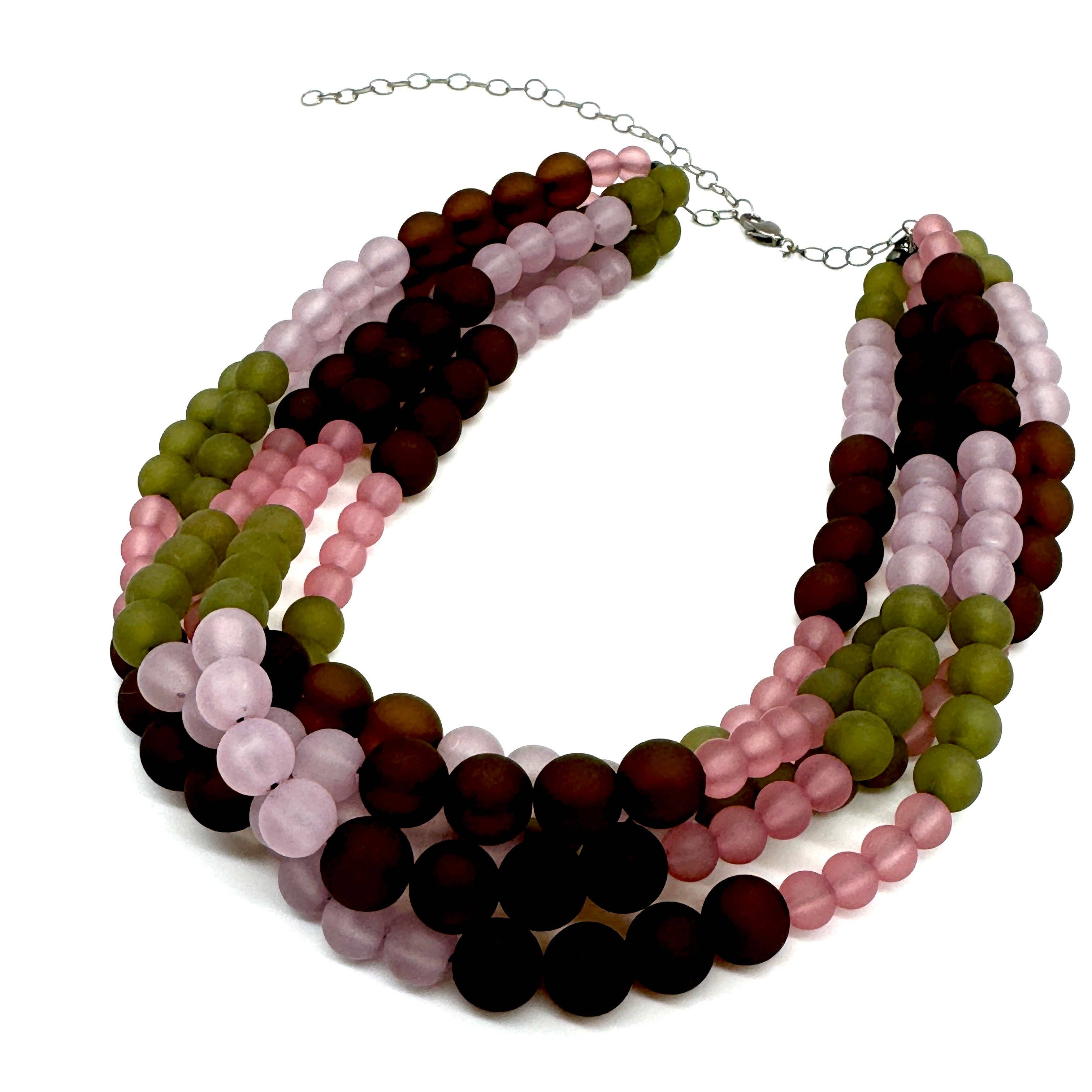 Muted Tapestry Frosted Sylvie Necklace, photo 5 of 7