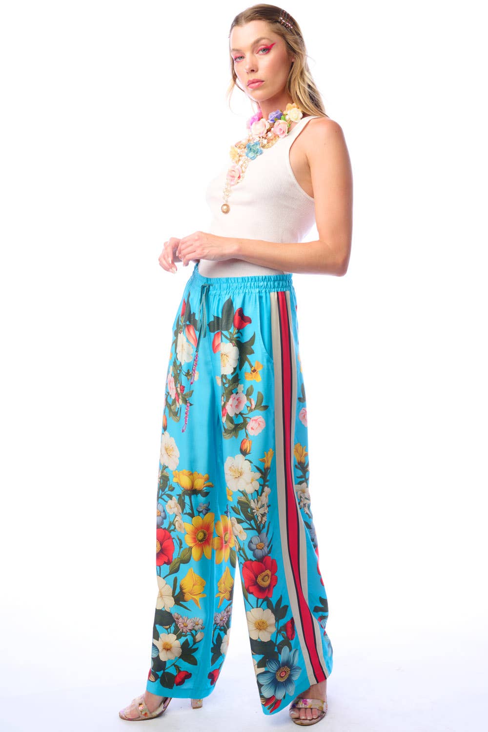 Floral Garden Pants: Blue, photo 6 of 8