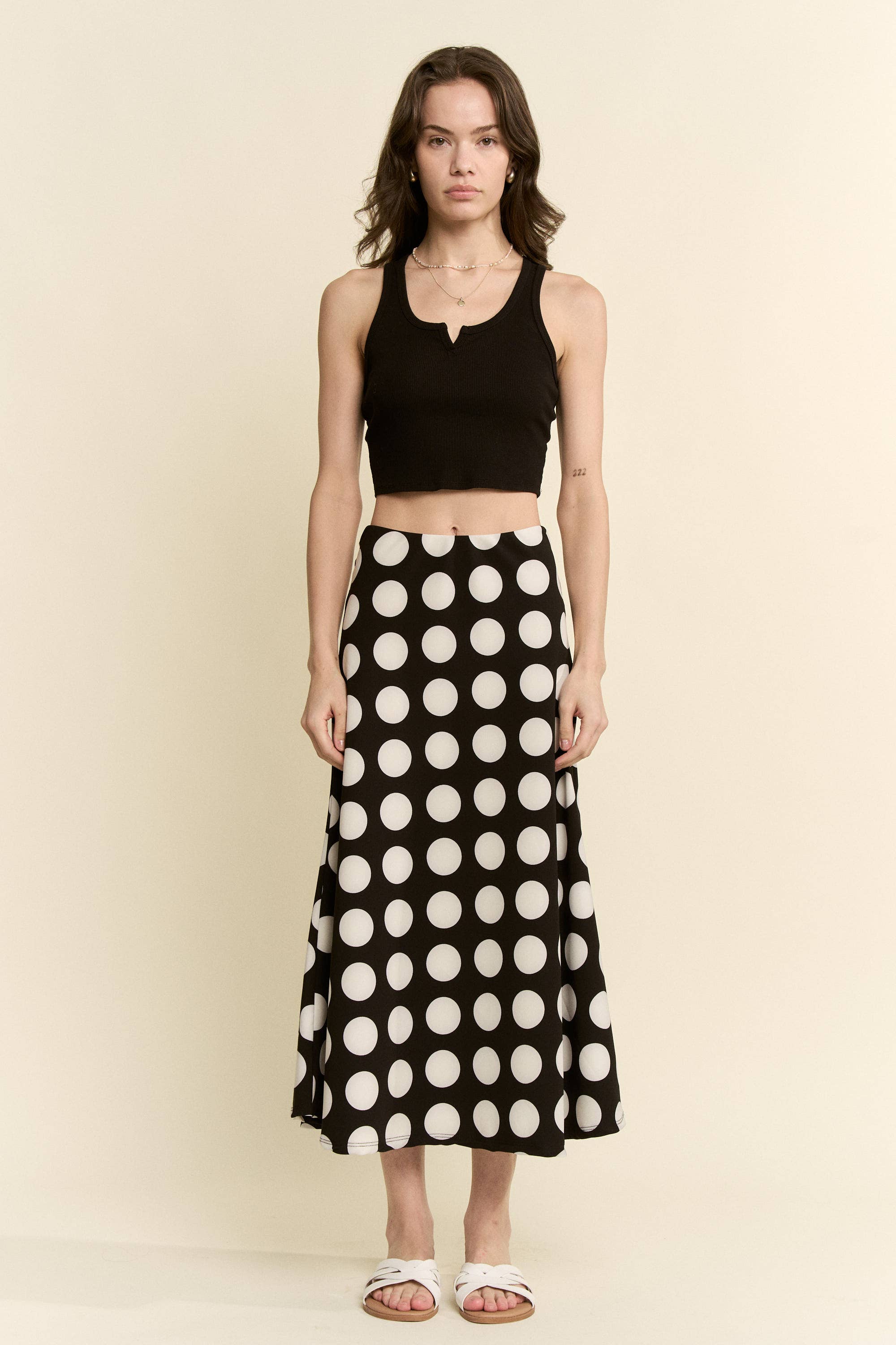 POLKA DOT MIDI SKIRT, photo 1 of 8