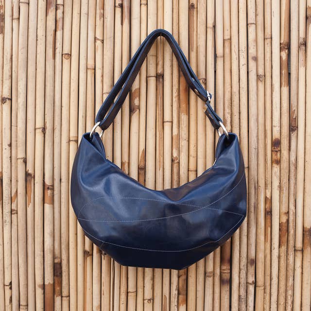 Medium Topstitch Hobo Bag Crossbody Purse Machine Washable Butterscotch, photo 8 of 8
