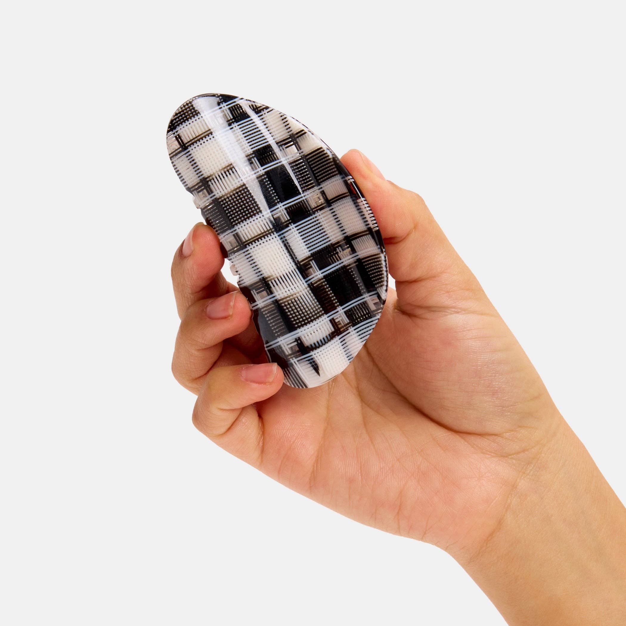 Suki Claw in Black + White Plaid, photo 3 of 4
