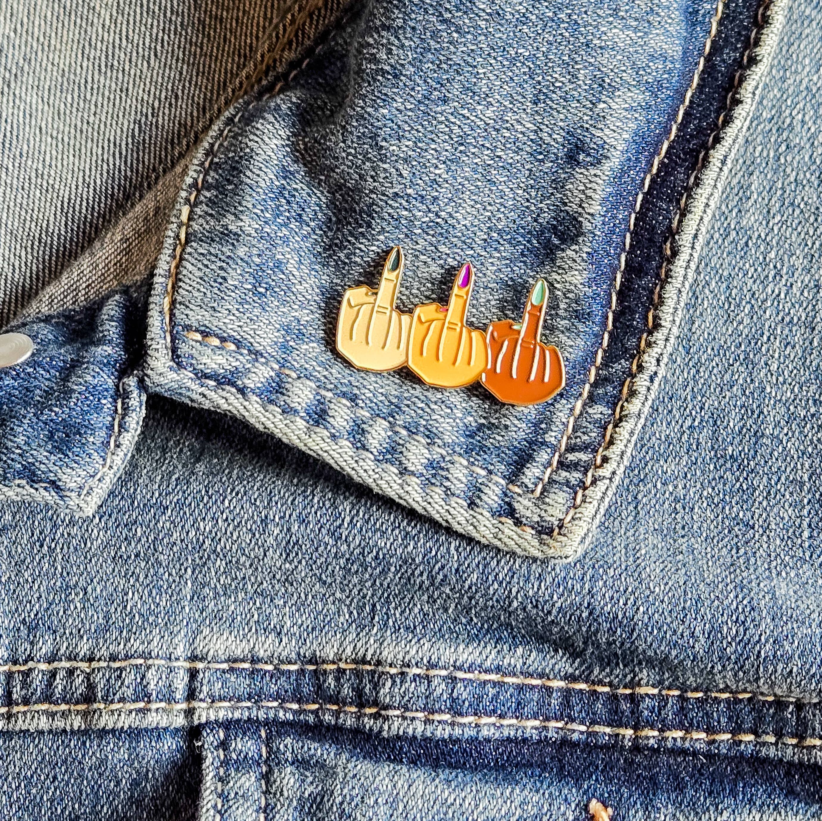 Middle Fingers pin, photo 2 of 4