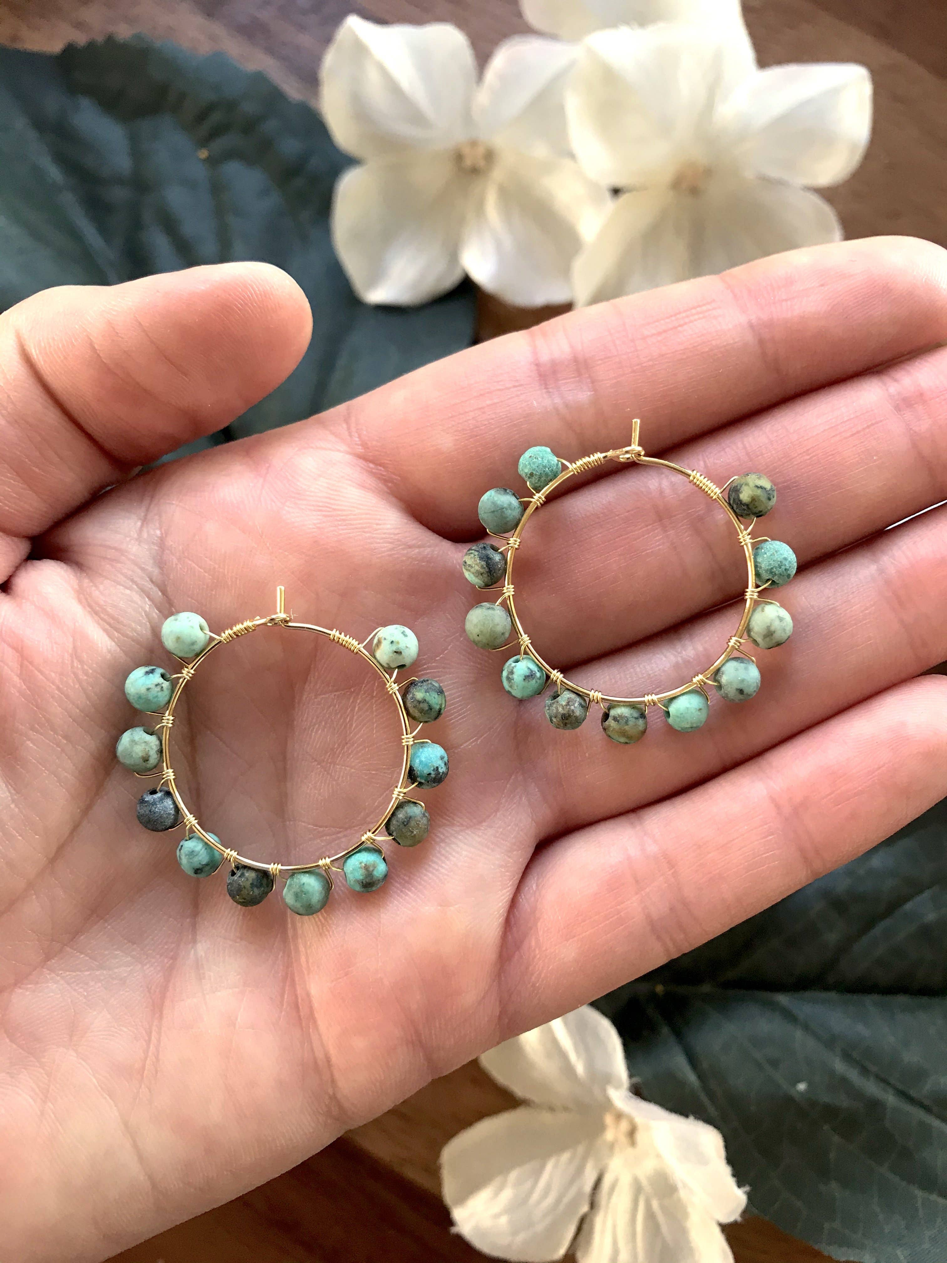 The Emily Hoop - African turquoise, photo 1 of 2