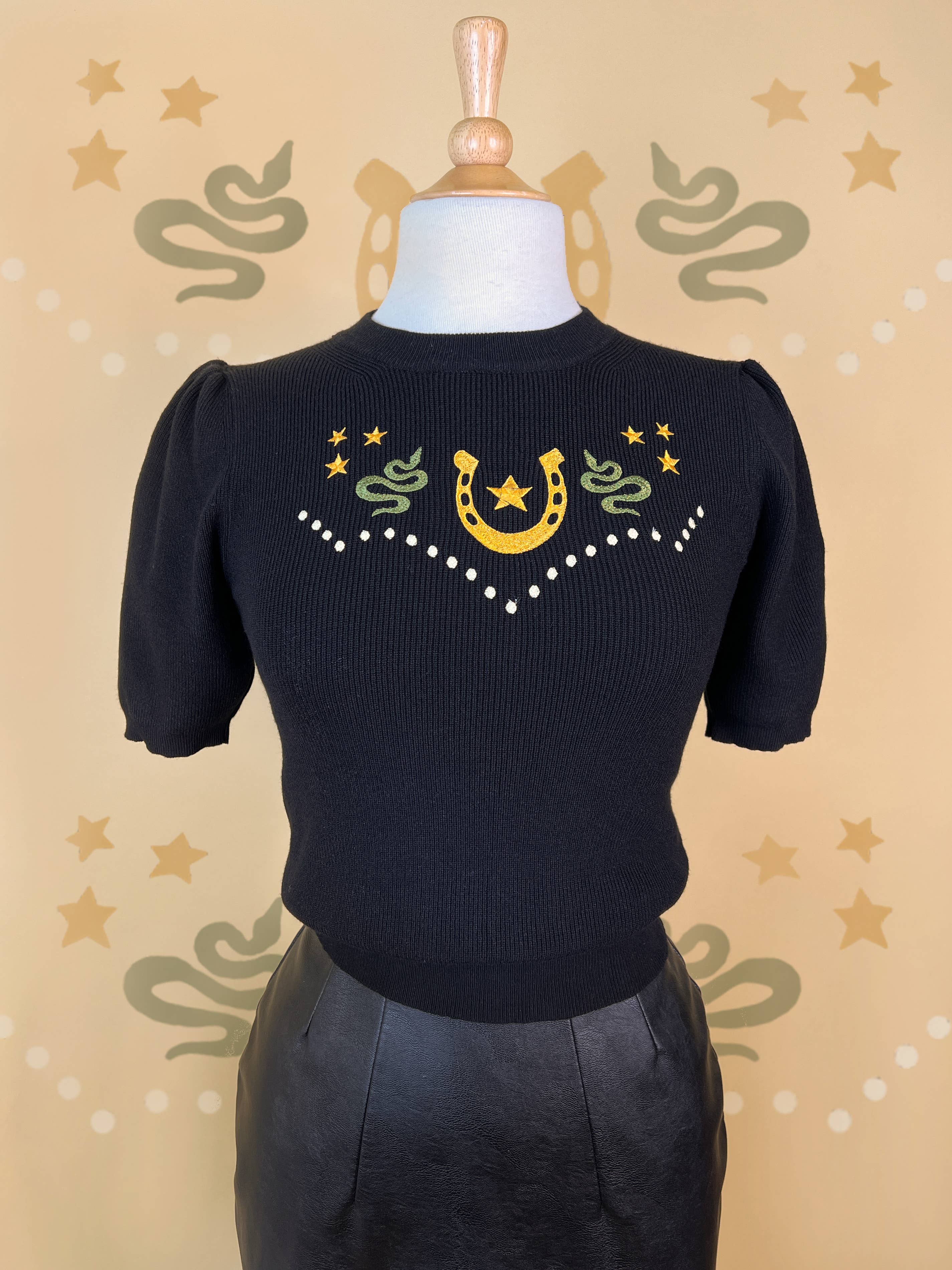Lucky Horseshoe Sweater, photo 2 of 8